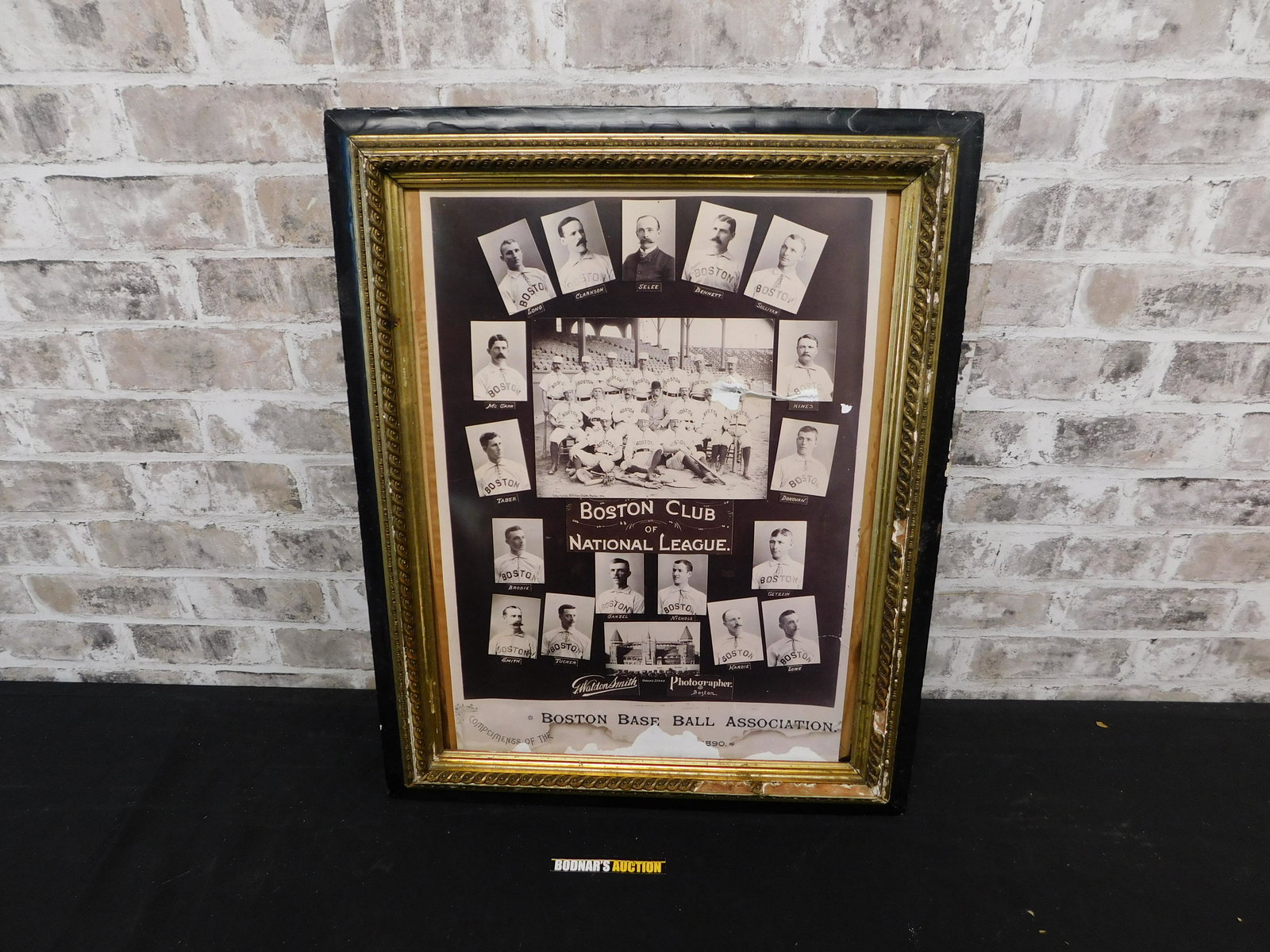 Framed Copy of 1890 Boston Baseball Club, National (1 of 5)