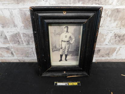 Framed Copy of Portrait of James Collins: Framed Copy of Portrait of James Collins. Measures 9" tall x 7" wide. Frame has some damage. All lots in this auction came from the Historic McGreevy's Sports Bar in Boston Massachusetts. These items