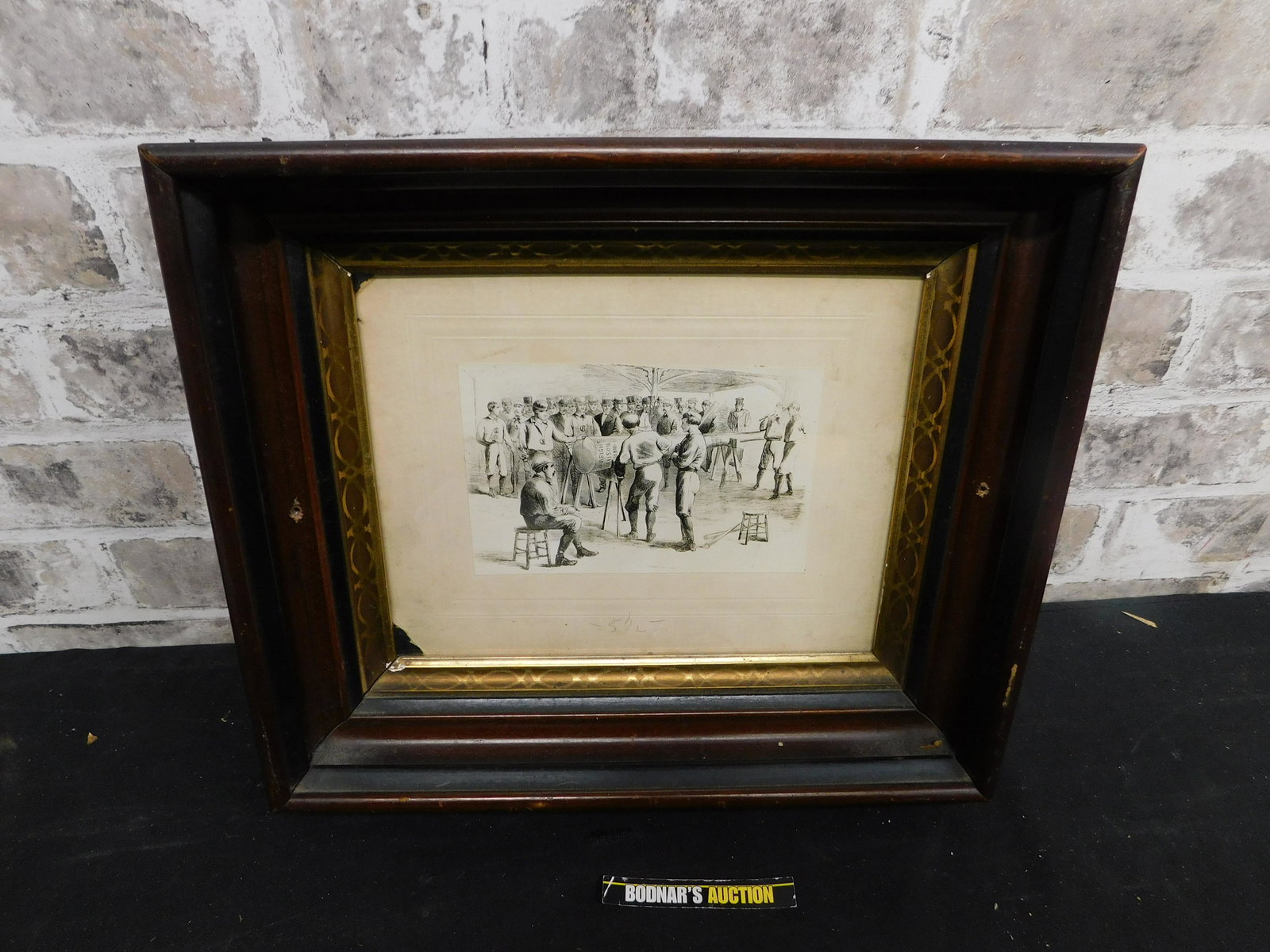 Framed Copy of Champion Bat Red Stockings Cincinnati (1 of 4)