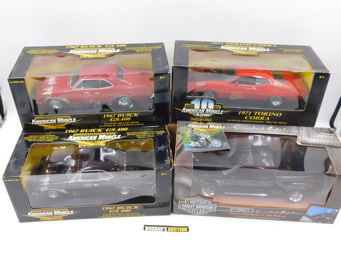 Lot Of 4 American Muscle Diecast Cars Harley F 150,