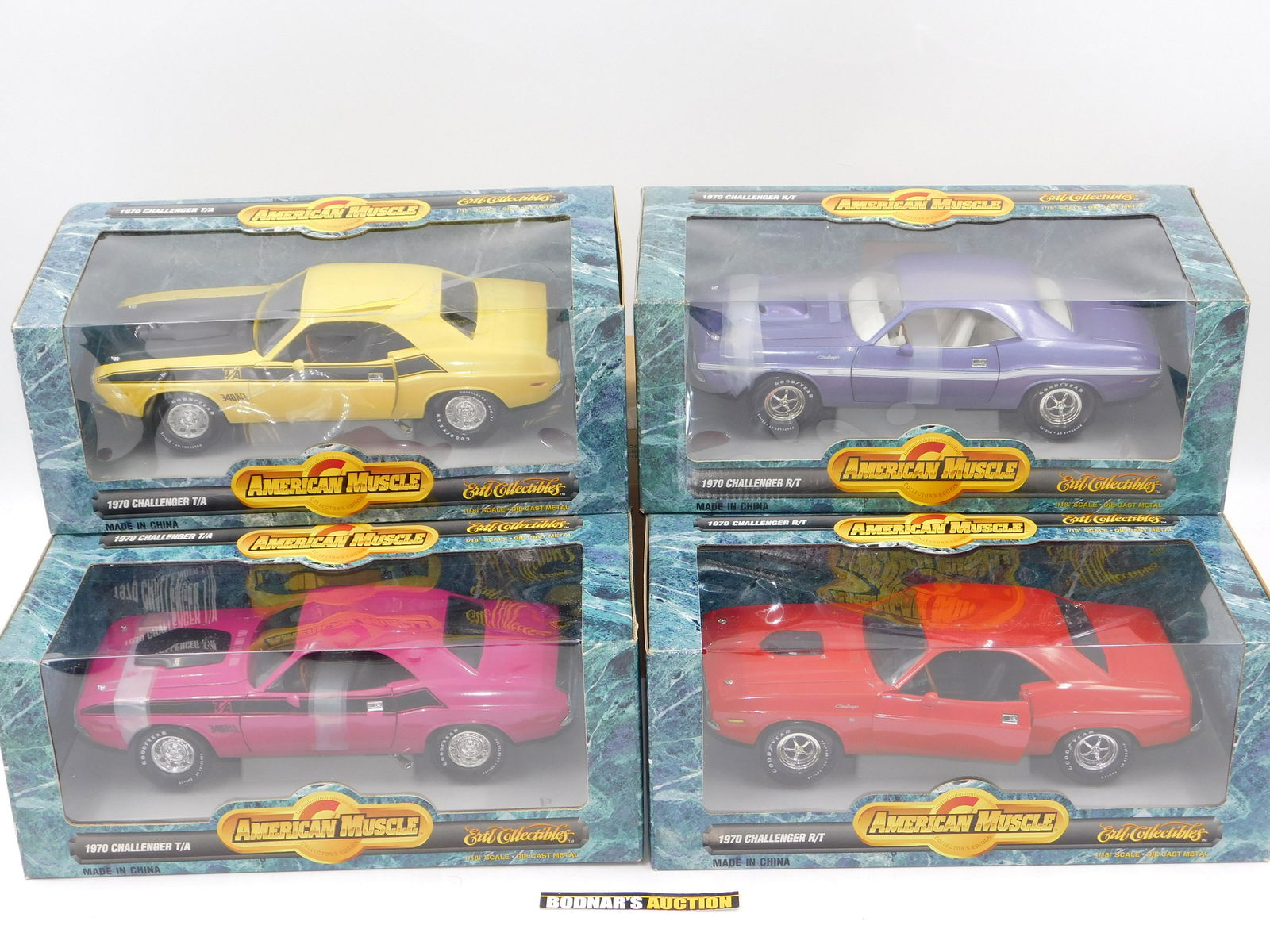 Lot of 4 American Muscle Dodge Challenger Diecast Cars (1 of 6)