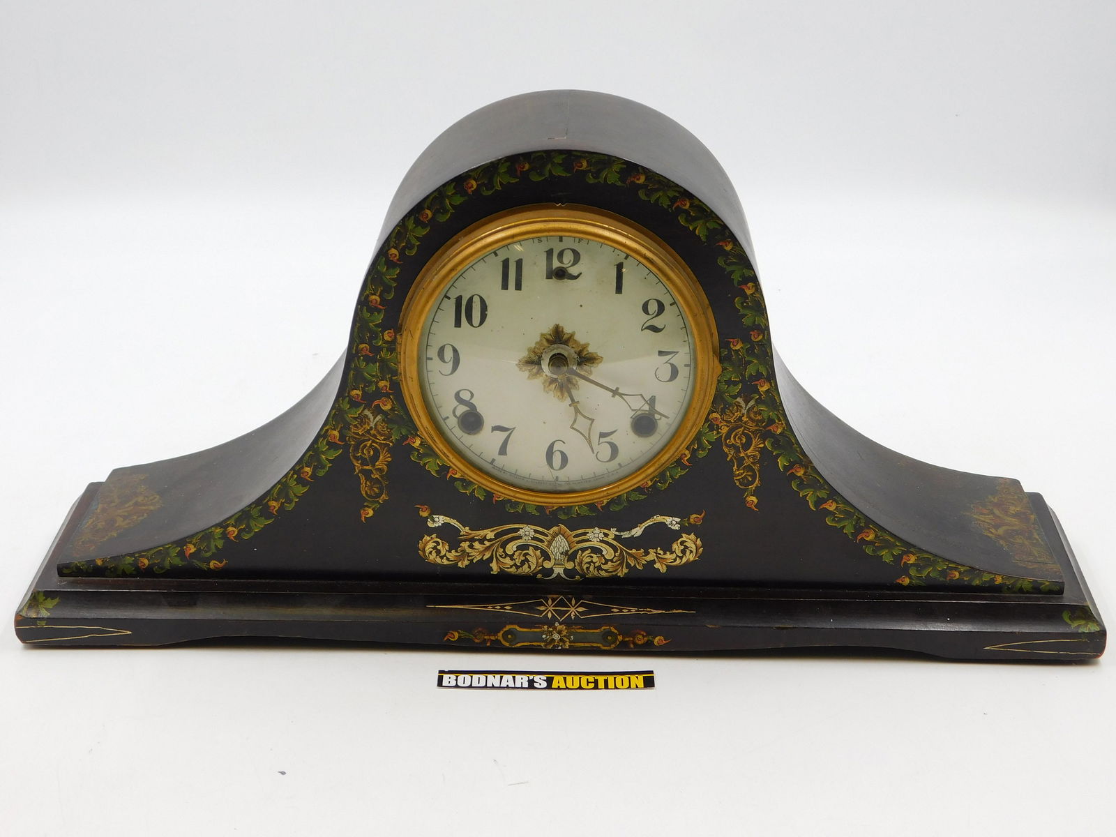 Hand Painted Humpback Mantle Clock (1 of 6)