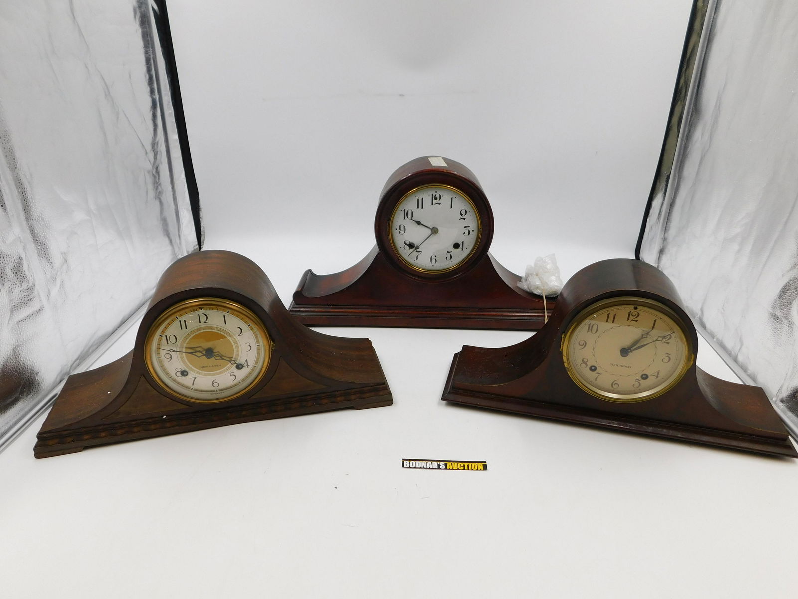 Group Lot of 3 Humpback Mantle Clocks (1 of 7)