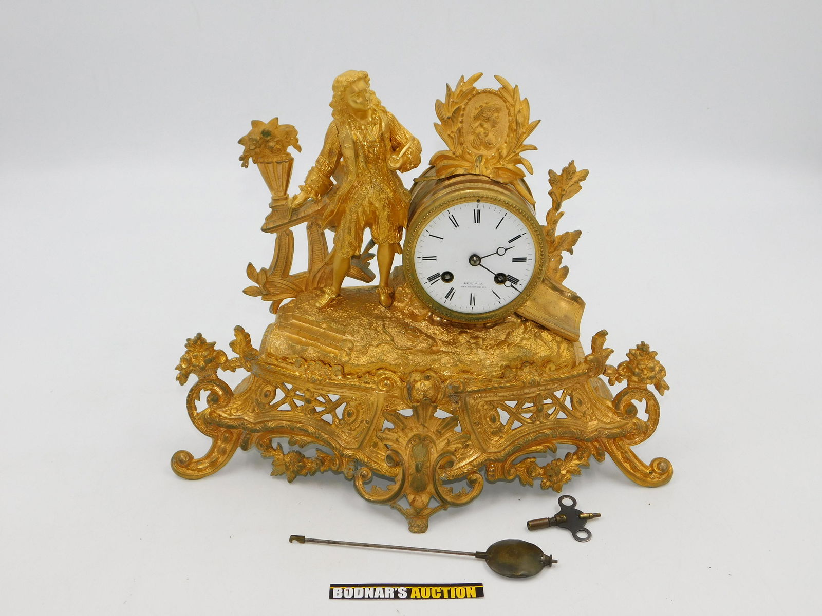 French Decorative Mantle Clock (1 of 7)