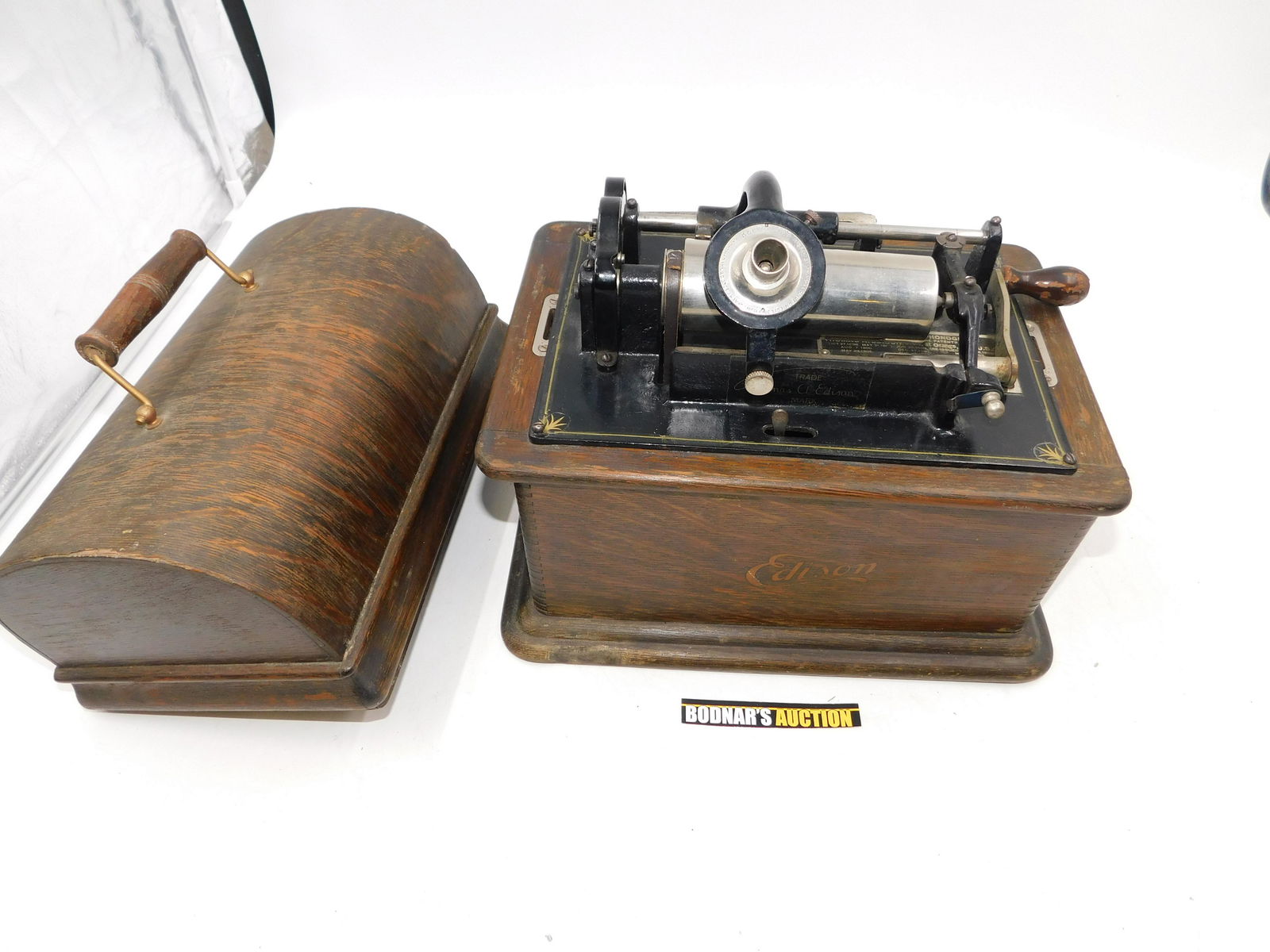 Thomas Edison Tabletop Cylinder Standard Phonograph (1 of 8)