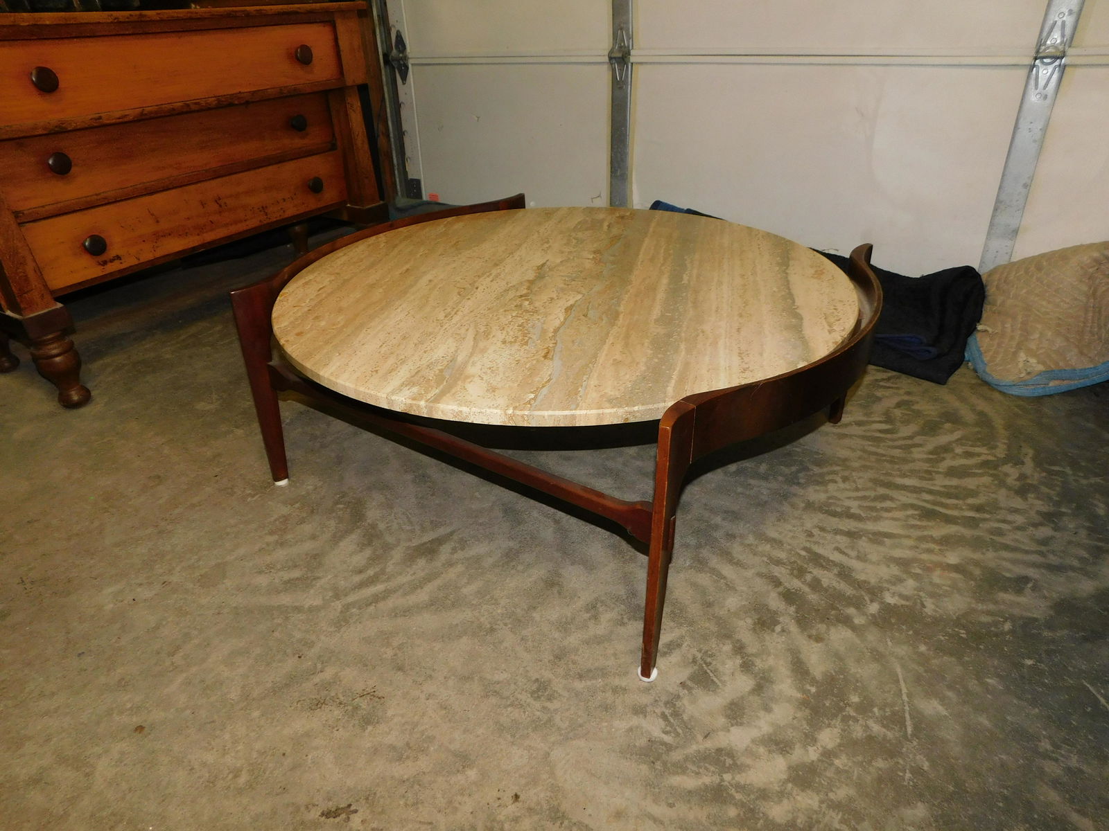 Mid Century Modern Marble Top Coffee Table (1 of 3)