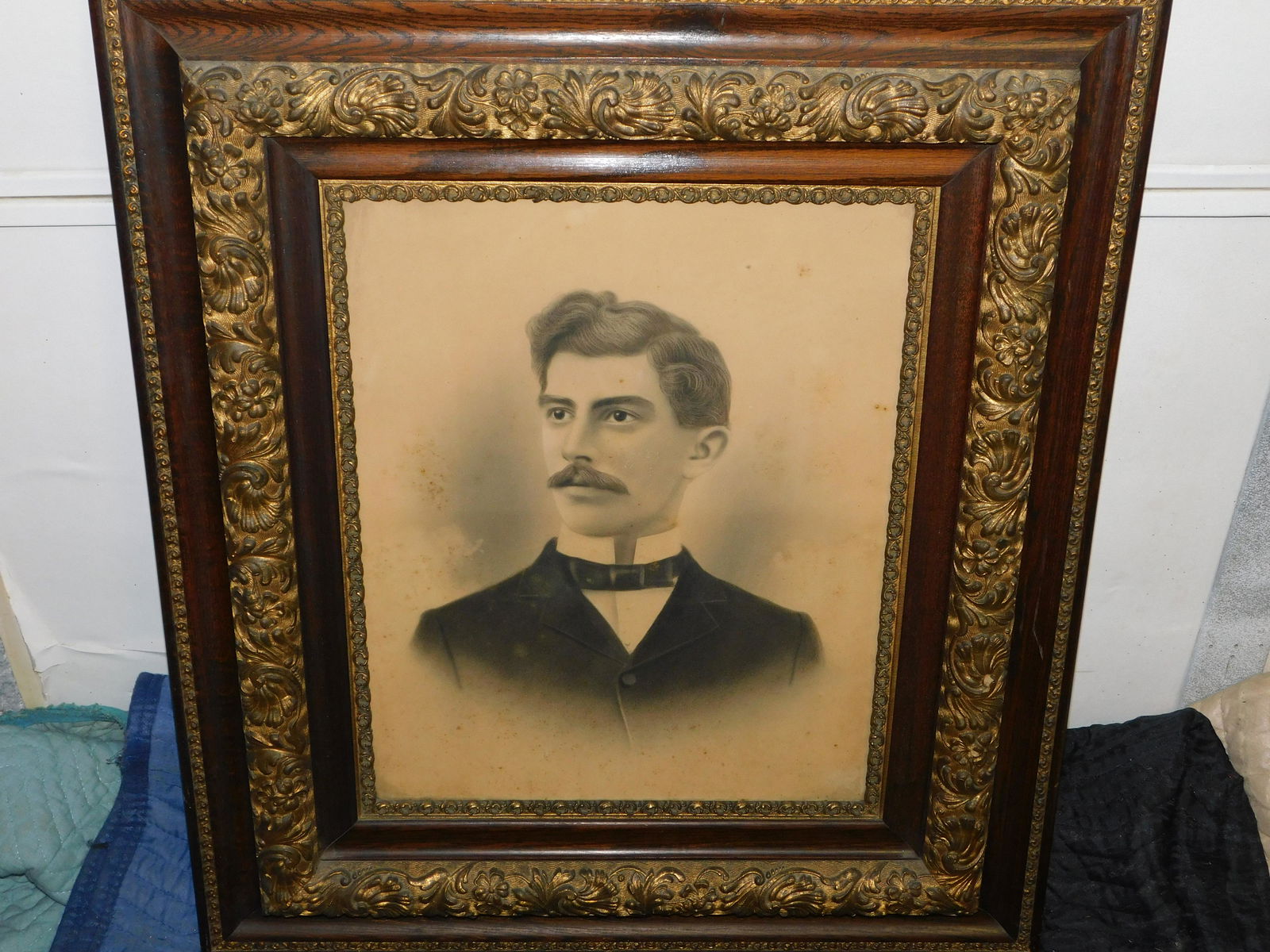 Framed Portrait: Framed Portrait of a gentleman. Measures approx. 32" tall x 27.5" wide. Please read the terms and conditions. This sale will be broadcast live on sale day with full descriptions of each lot being sold