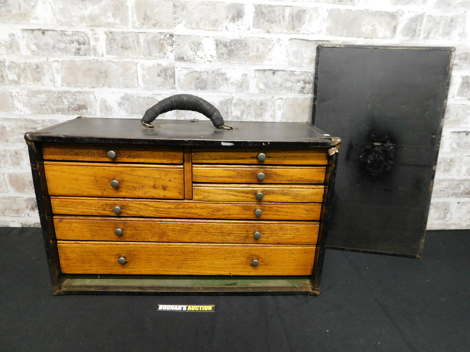 Encased Vintage Traveling Chest with Wooden Drawers (1 of 5)