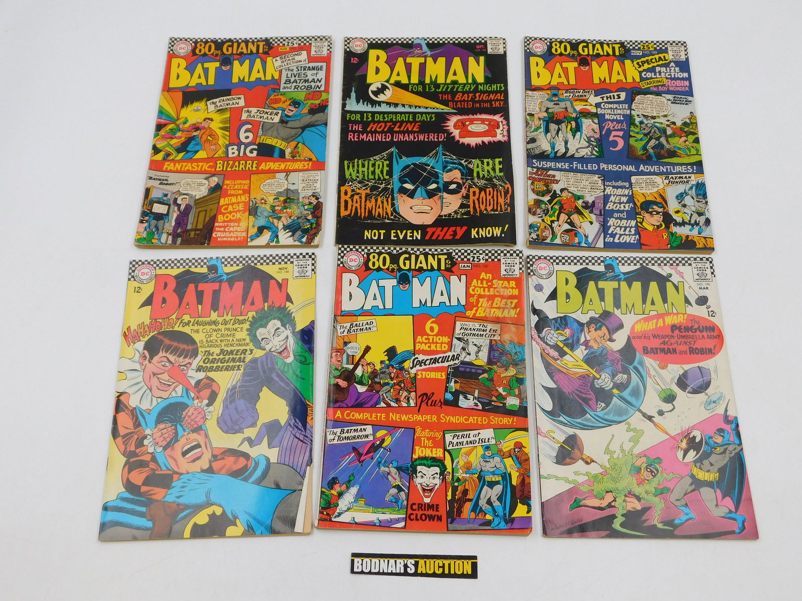 Lot of 6 Silver Age Batman Comics (1 of 2)