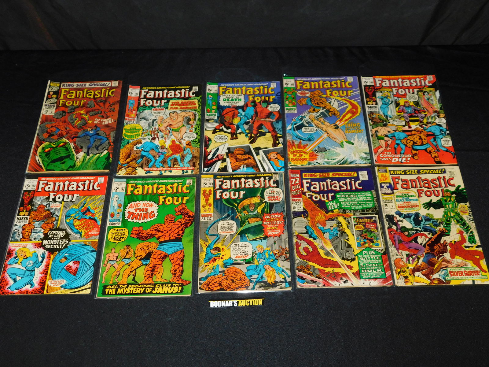 Lot of 10 Silver Age Fantastic Four Comics (1 of 1)