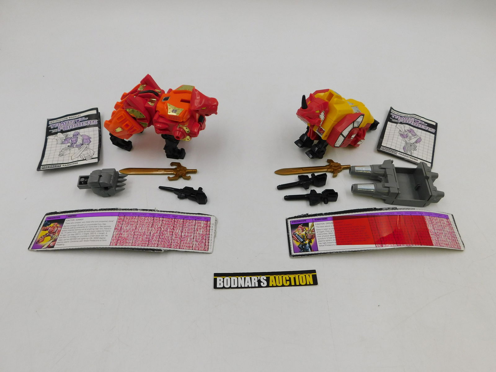 Lot of 2 1986 Predacon G1 Transformers (1 of 5)