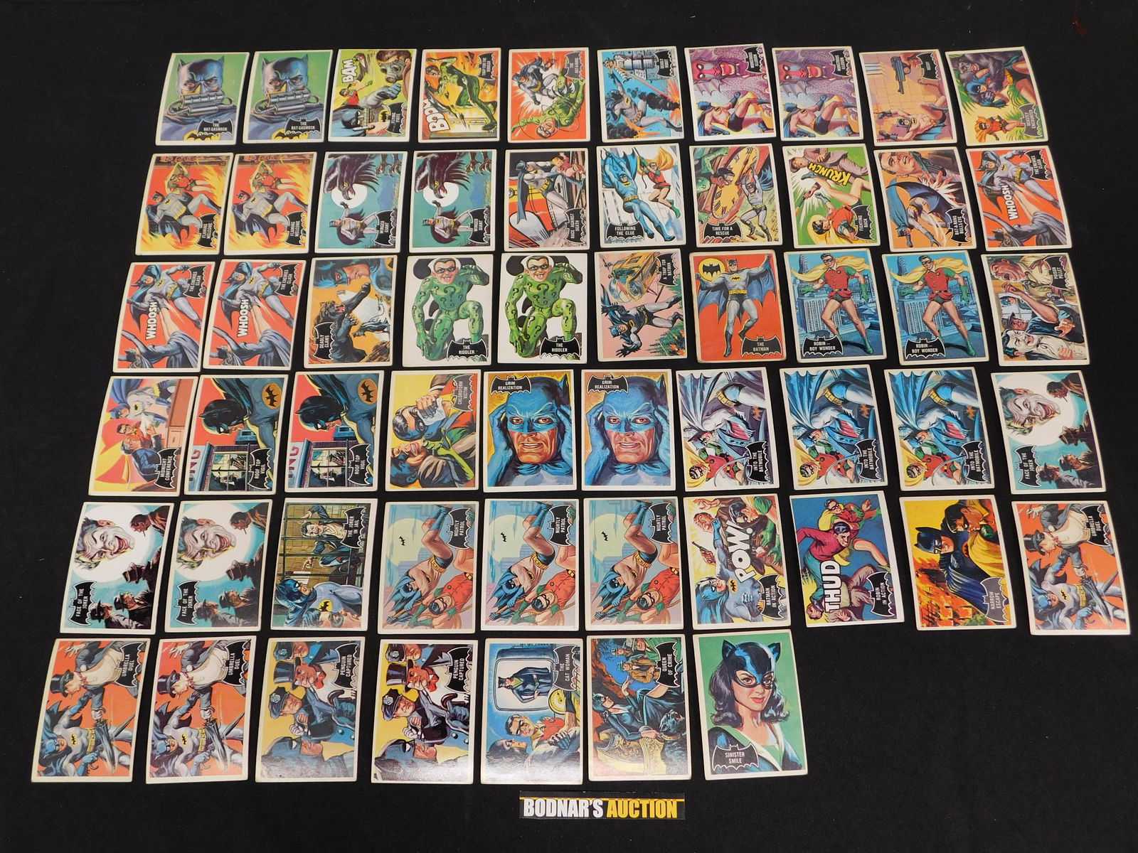 Lot of Vintage Batman Trading Cards 1966 - All Black (1 of 5)