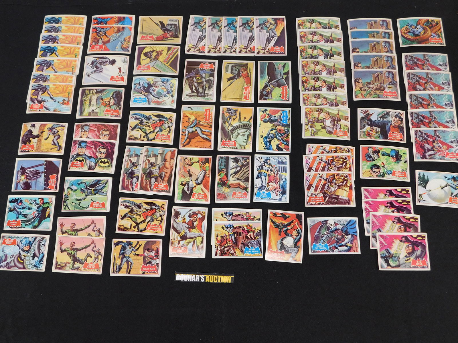 Lot of Vintage Batman Trading Cards 1966 - All Red Bat (1 of 6)