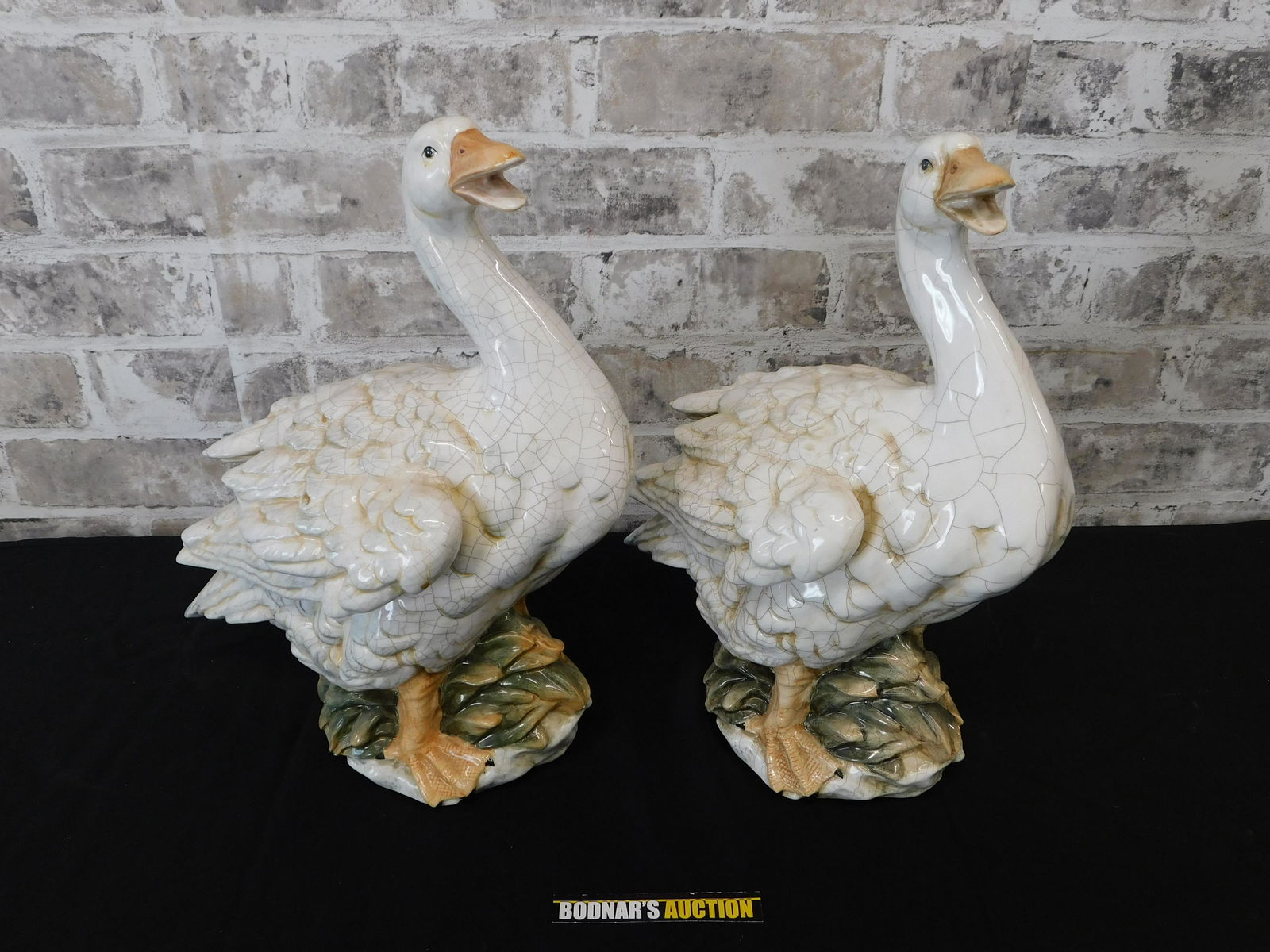 Lot of Geese: Lot of 2 Pottery Geese. This sale will be broadcast live on sale day with full descriptions of each lot being sold. All items MUST be paid for within 24 HOURS of the sale. Anyone who has not paid with