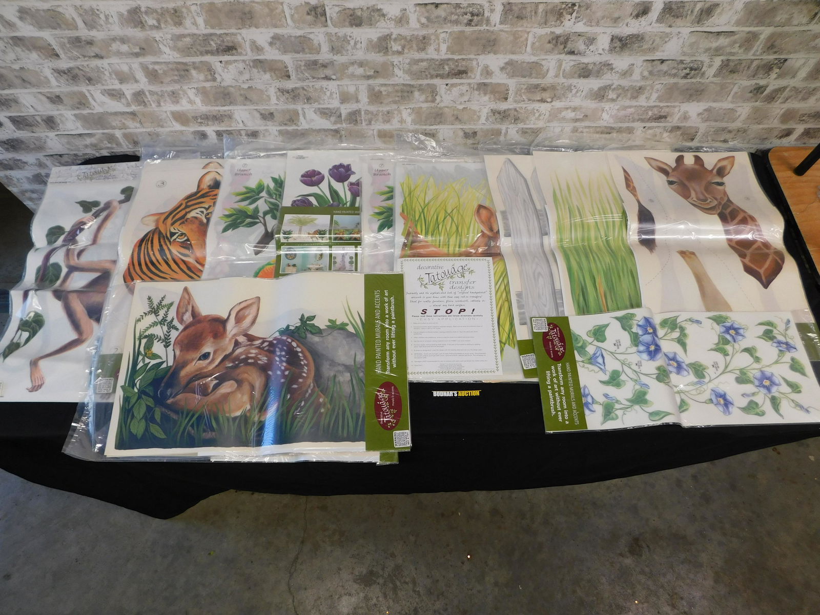 Lot of Decorative Tattouge Transfer Designs: Lot of Decorative Tattouge Transfer Designs - Easy Rub on Transfers. All New in Package. This sale will be broadcast live on sale day with full descriptions of each lot being sold. All items MUST be p