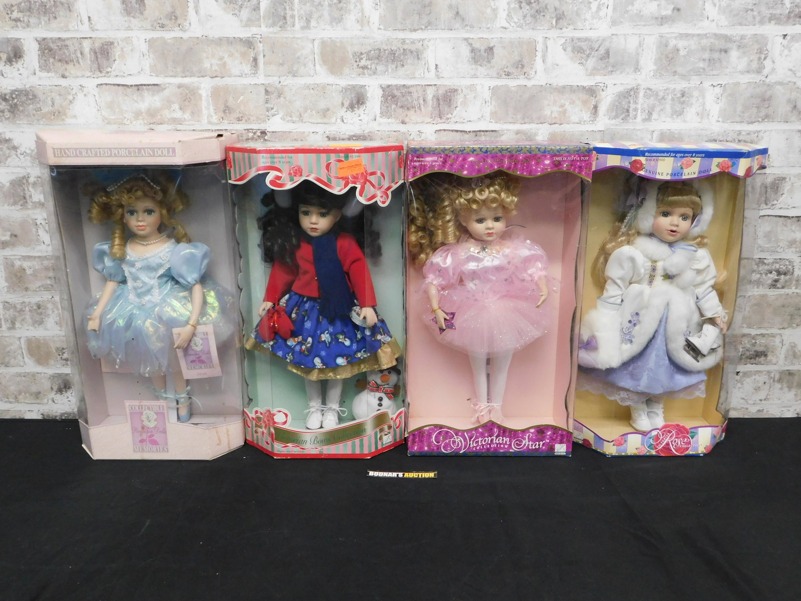 Lot of 4 Porcelain Dolls including Brass Key (1 of 7)