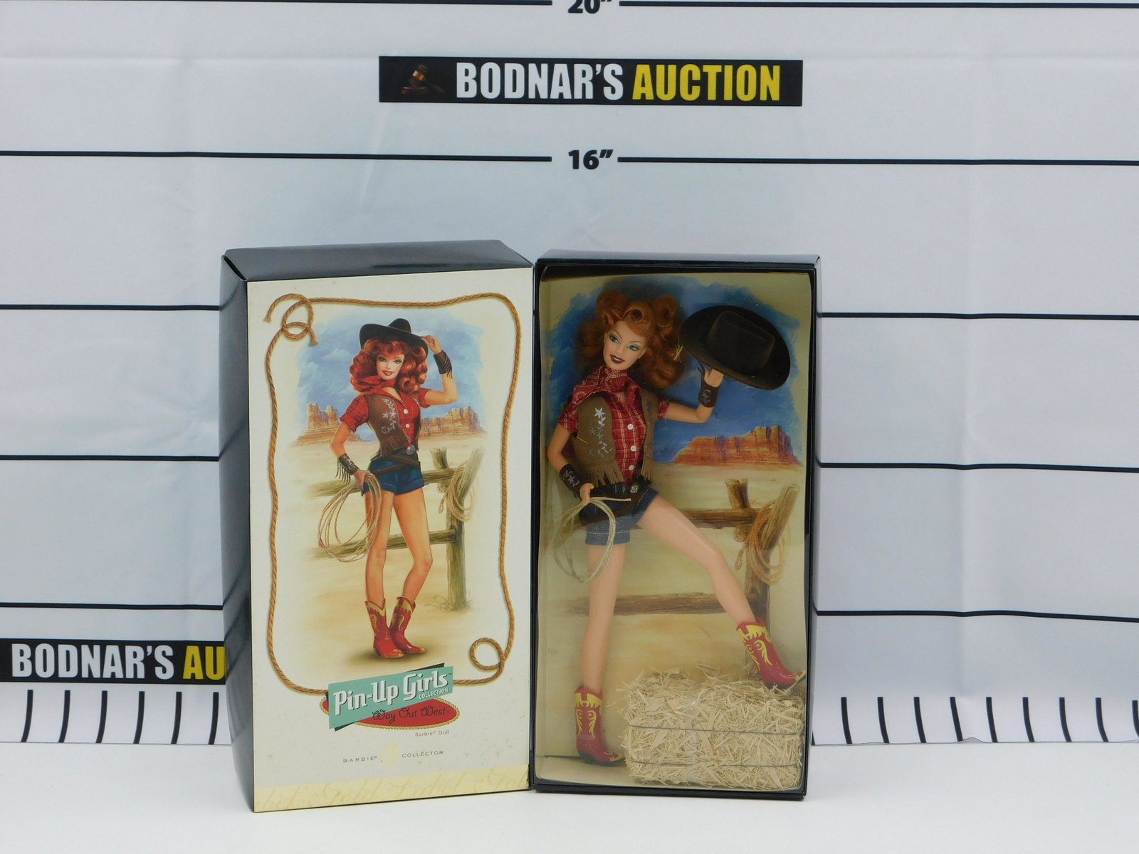 Barbie Pin Up Girls Collection - Way Out West: Barbie Pin Up Girls Collection - Way Out West. In Original Box. Barbie Gold Label. This sale will be broadcast live on sale day with full descriptions of each lot being sold. All items MUST be paid fo