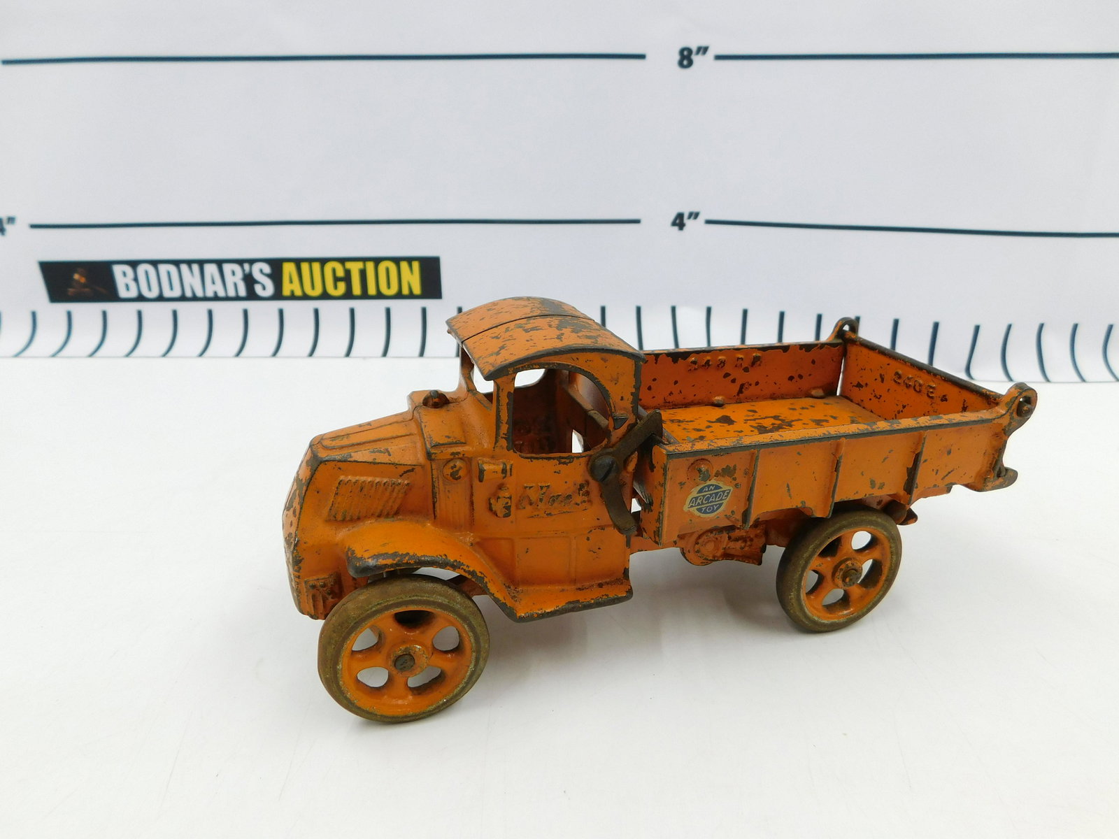 Vintage Arcade Orange Mack Dump Truck (1 of 9)