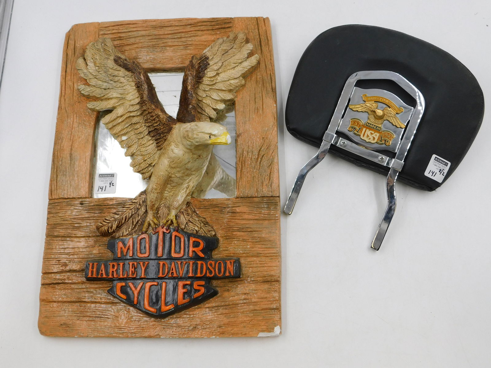 Harley Davidson Motorcycle Seat Beat and Motorcycle Plaster Plaque (1 of 8)