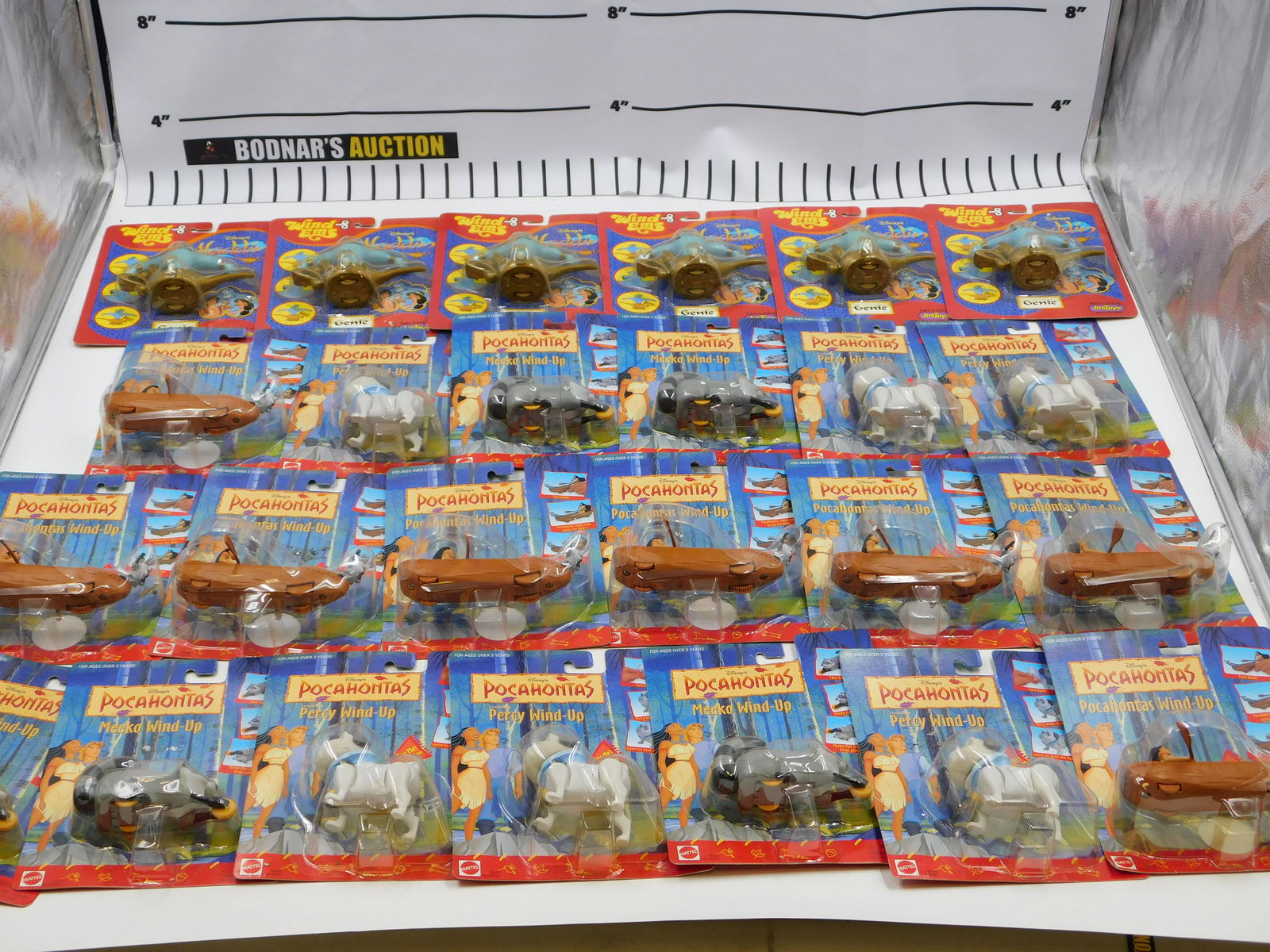 Large Lot of Disney Wind Up Toys: Large Lot of Disney Wind-Up Toys including Aladdin and Pocahontas. Aladdin Wind-Ups Made by JusToys and Pocahontas Made by Mattel. 20+ Pieces. All invoices must be paid within 24 hours of the sale. Al