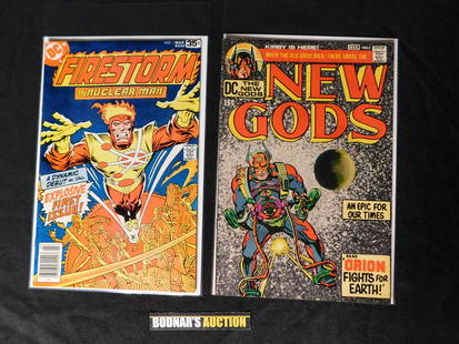 Lot of 2 Comics including New Gods #1 and Firestorm #1: Lot of 2 Comics including New Gods #1 and Firestorm #1. New Gods - 1st Appearance of Orion. Please read the terms and conditions. This sale will be broadcast live on sale day with full descriptions