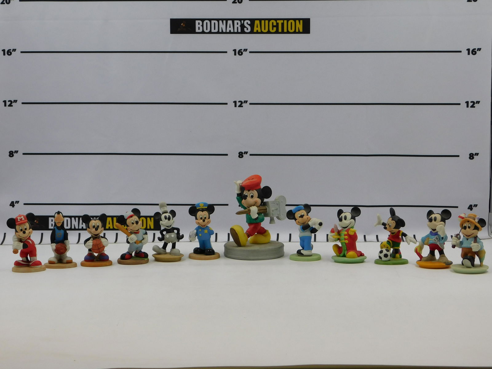 Lot of 12 Ceramic Mickey Mouse Figurines (1 of 10)
