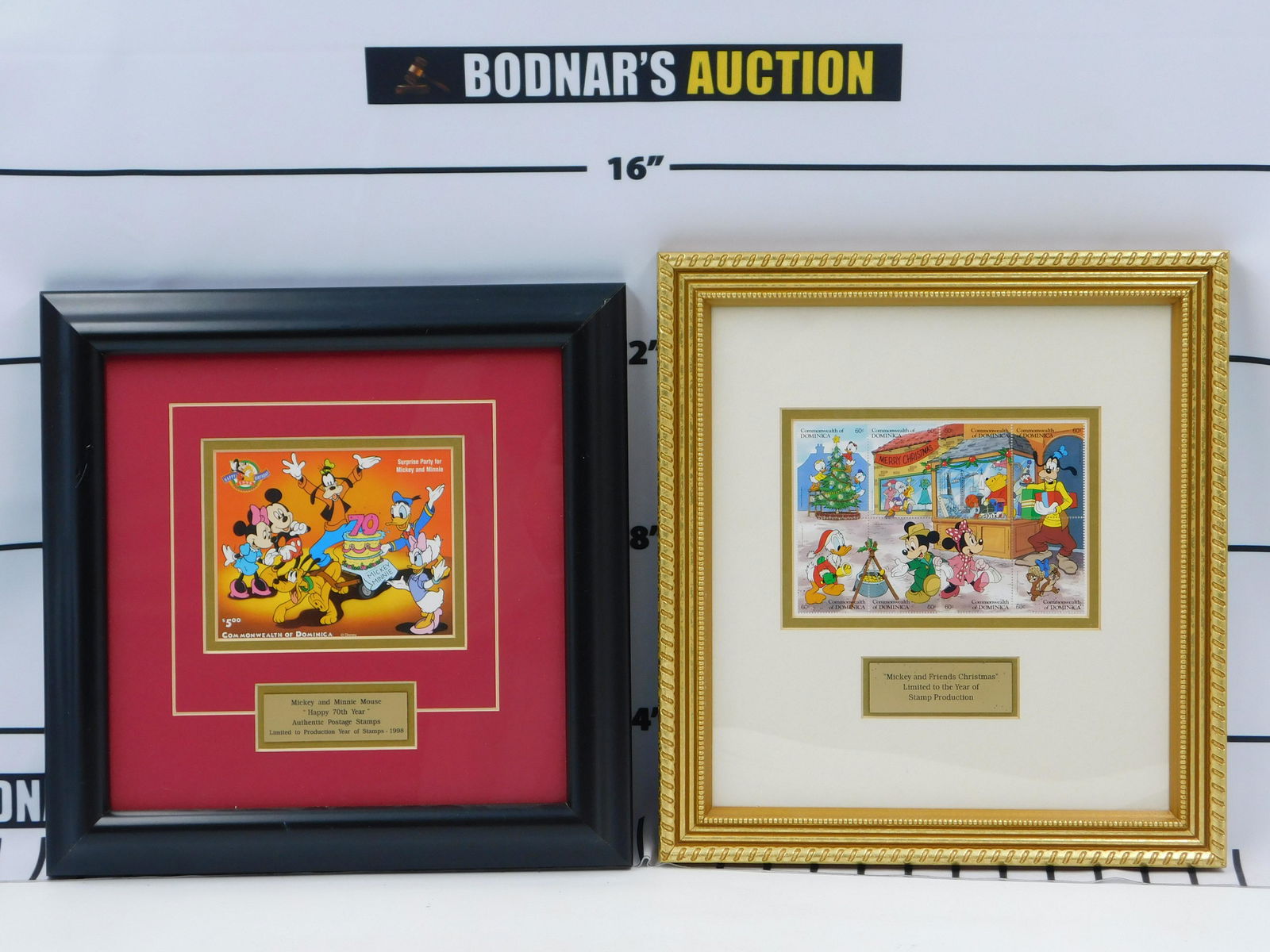 Lot of 2 Disney Framed Stamp Sets (1 of 9)
