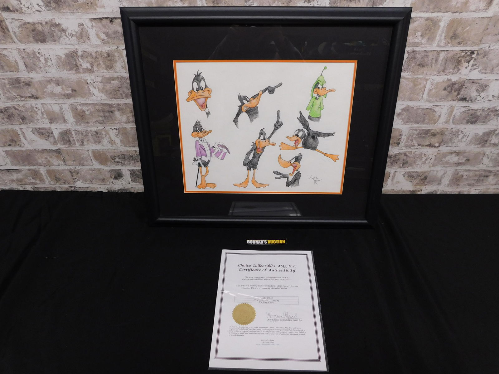 Daffy Duck Original Color Drawing by Virgil Ross (1 of 5)