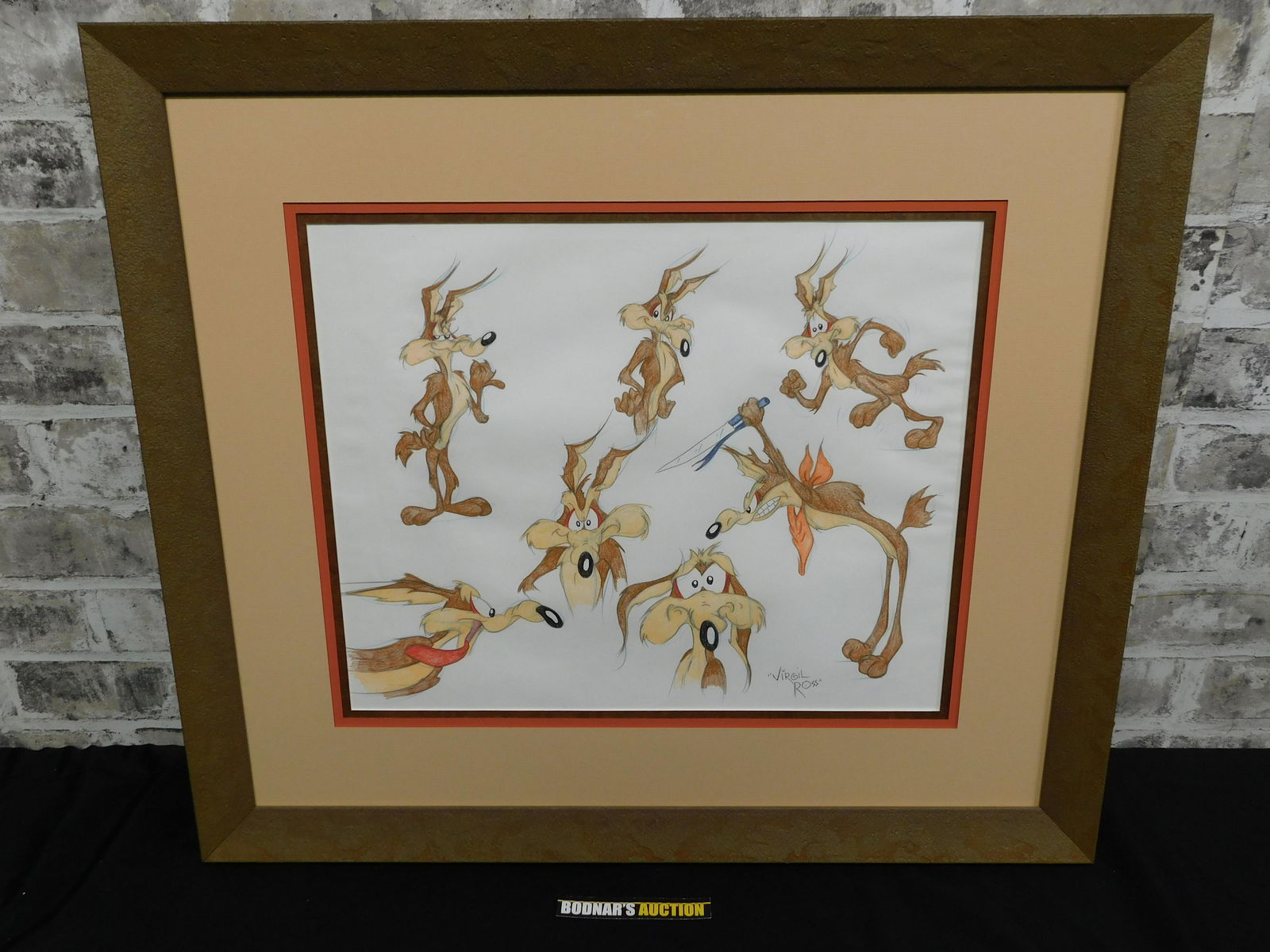 Original Colored Pencil Artwork of Wile E. Coyote (1 of 4)