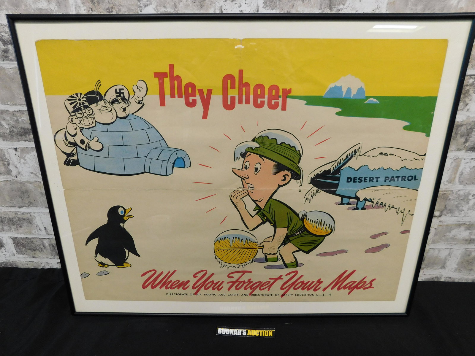 WWII US Air Force Safety Poster "They Cheer When You Forget Your Maps" (1 of 4)
