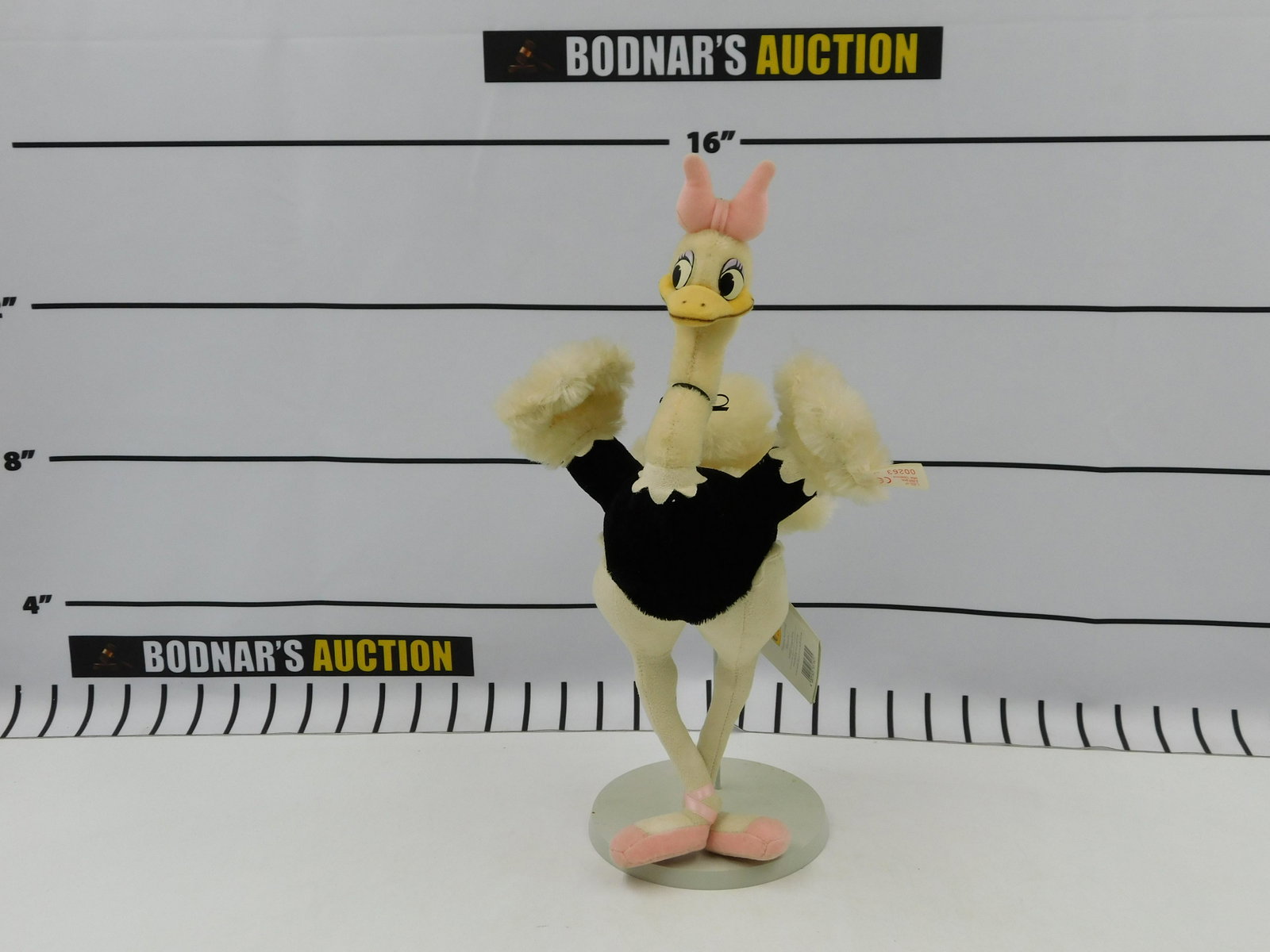 Steiff Fantasia Madammosielle Upnova: Steiff Disney 60th Anniversary Fantasia Madammosielle Upnova. Limited Edition 263/2000. Comes with Tag and Stand. Measures 14" tall. Please read the terms and conditions. This sale will be broadcast l
