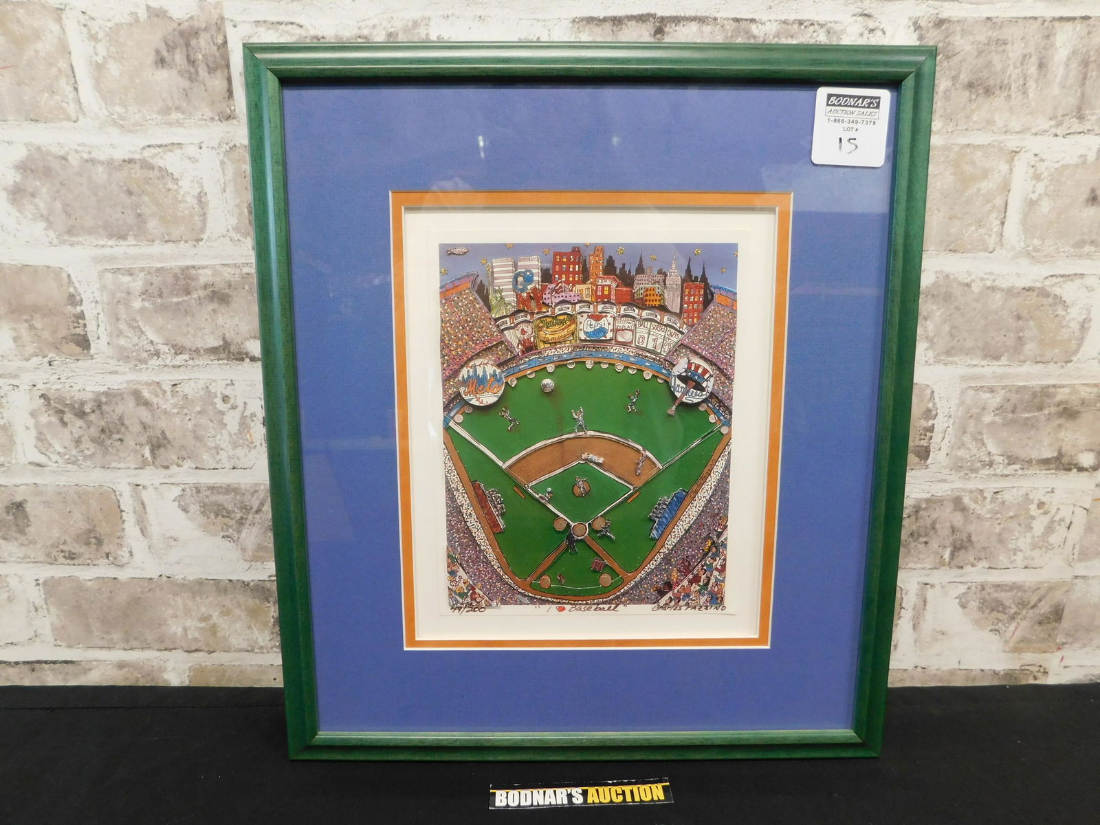 I Love Baseball . Signed 3-D Pop Art by Fazzino (1 of 6)