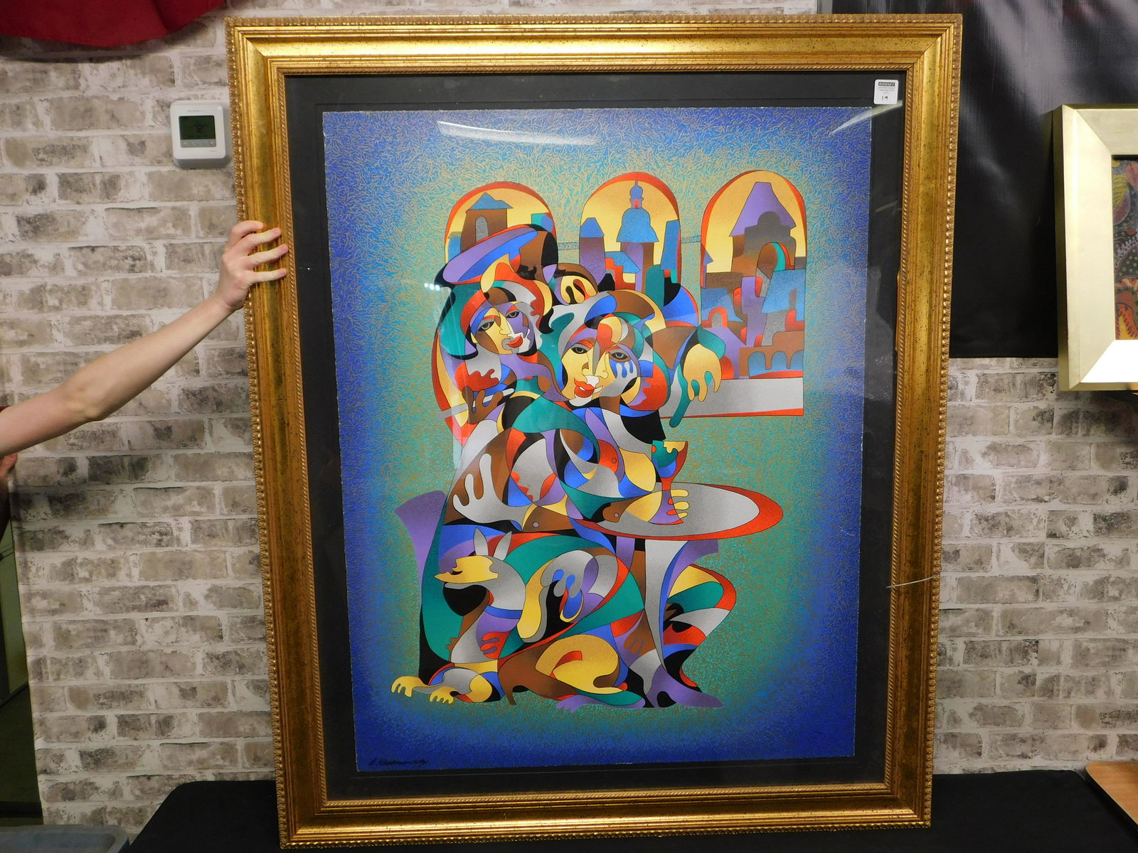 Café . Signed Serigraph by Anatole Krasnyansky (1 of 5)