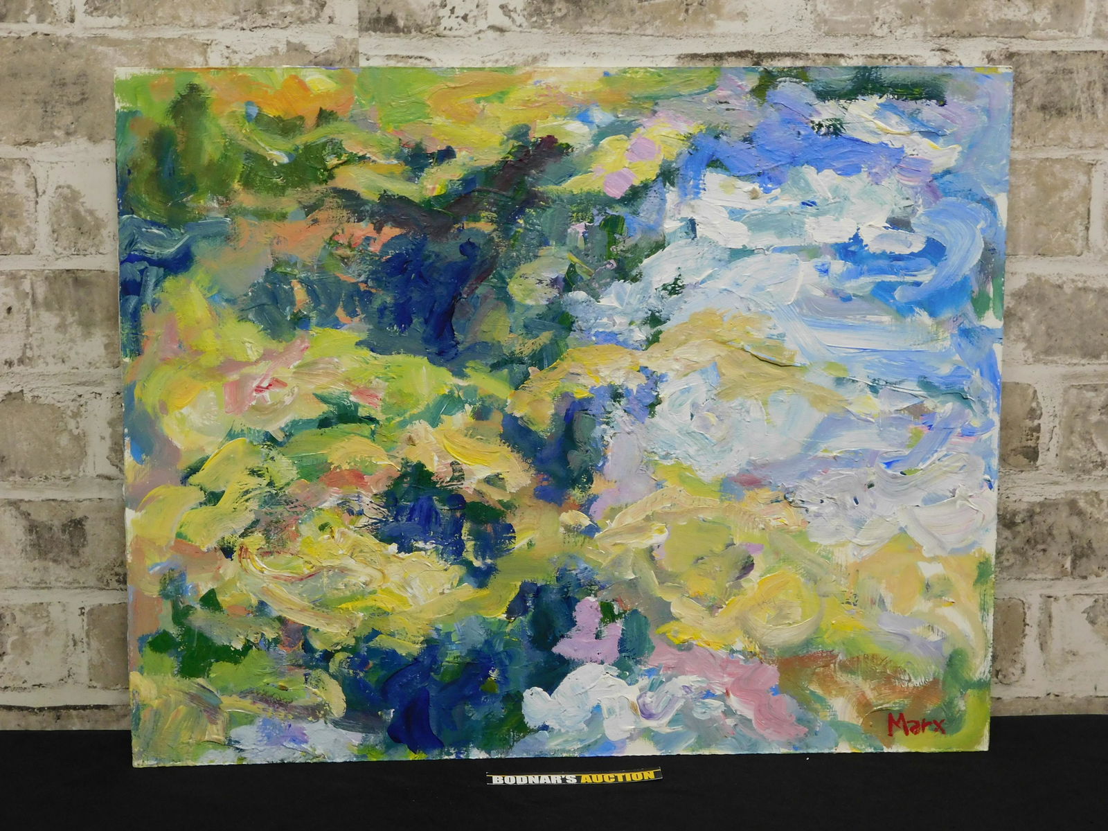 Swim on the Lake Verona Impressionist Oil on Masonite by Susan Marx: Impressionist oil on Masonite by Susan Marx. Entitled "Swim on the Lake Verona". Signed lower right Marx. She was a local New Jersey artist. Find out more about the artist at www.susanmarxartist.com.