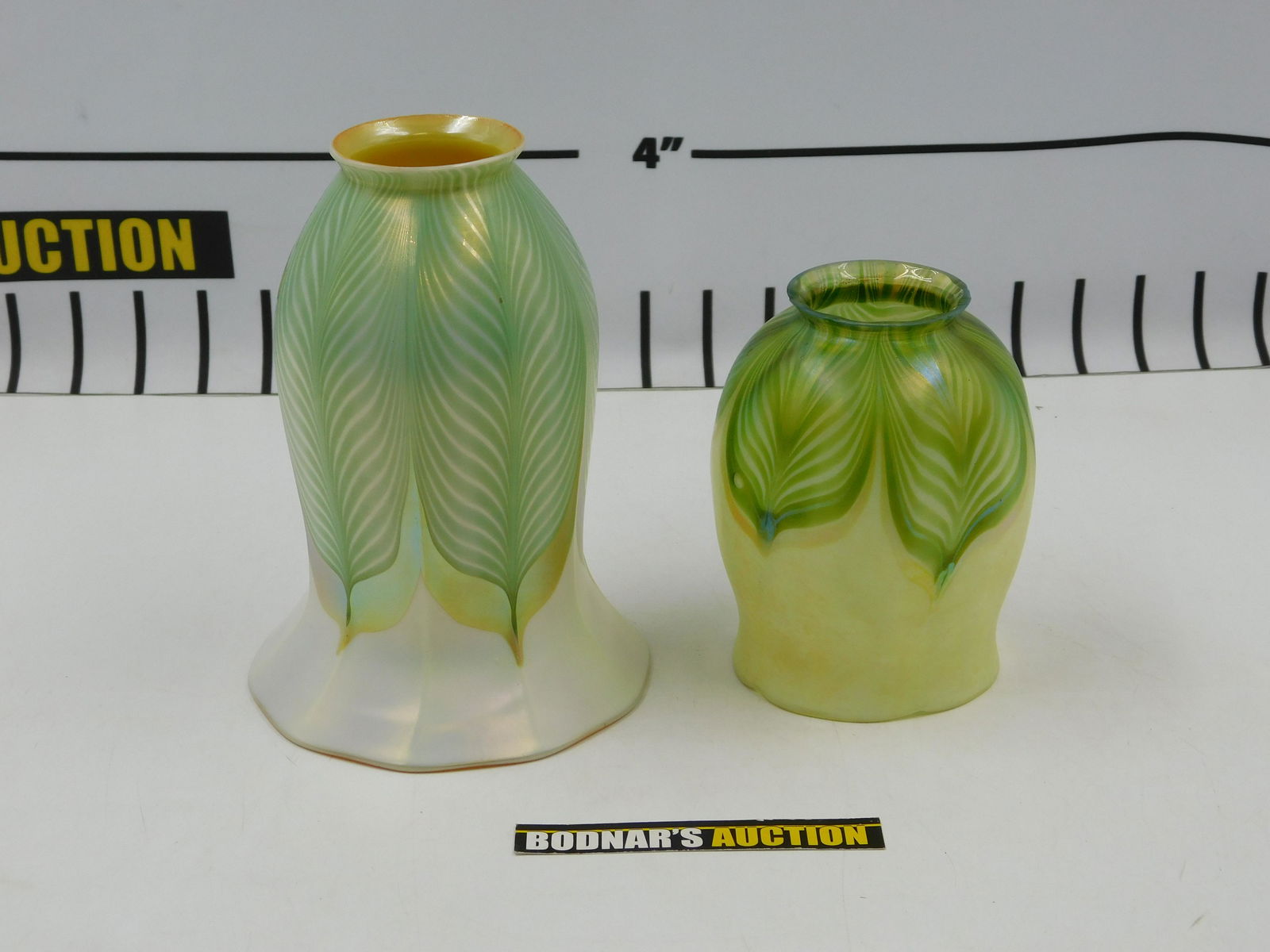 Lot of 2 Art Glass Lamp Shades (1 of 11)