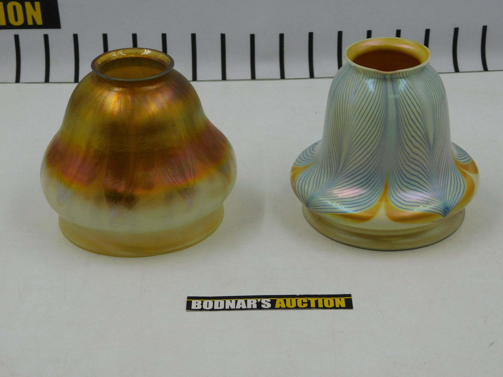 Lot of 2 Art Glass Lamp Shades (1 of 11)