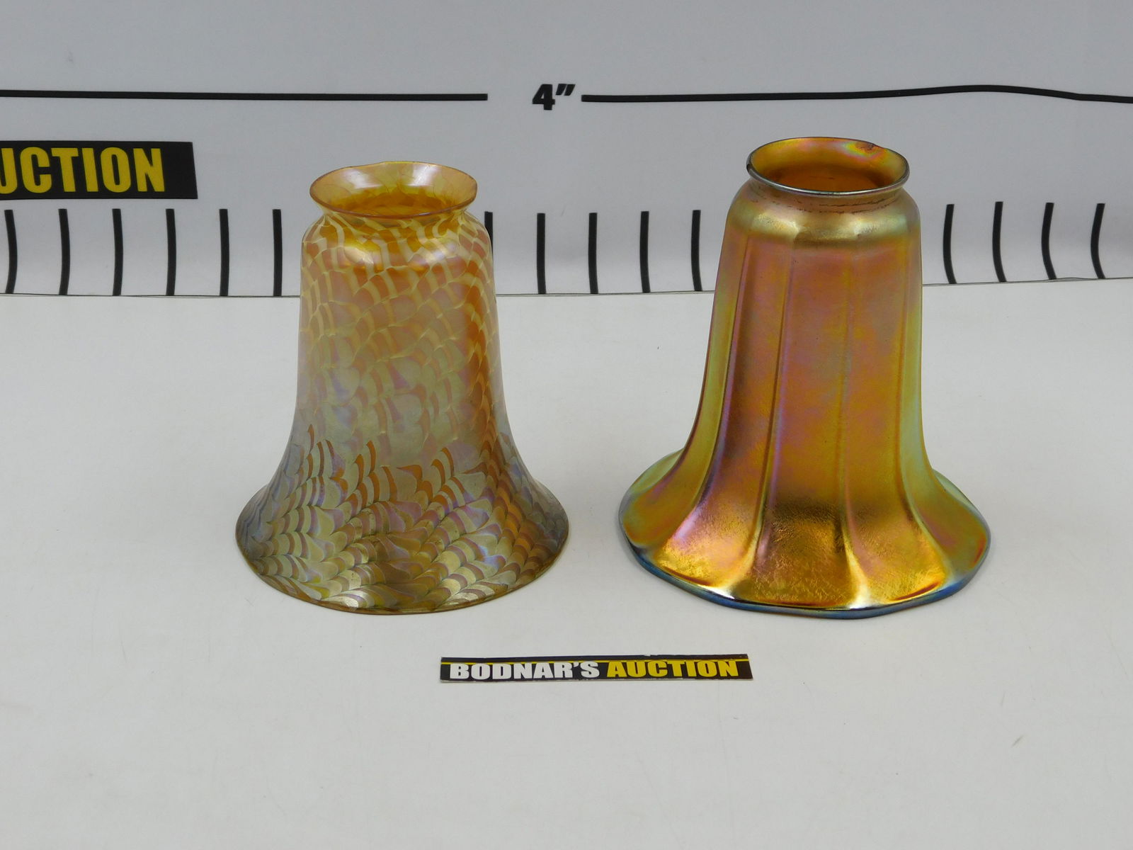 Lot of 2 Art Glass Lamp Shades (1 of 10)