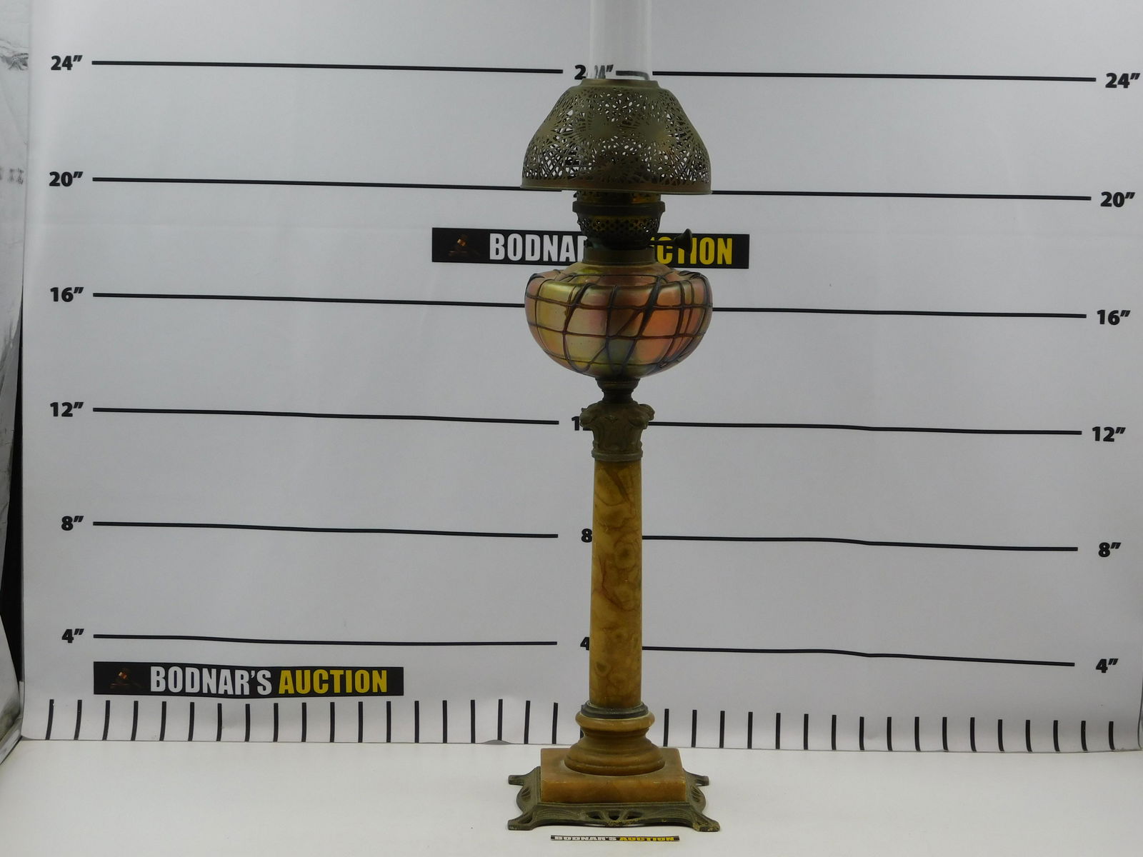 Loetz Oil Reservoir Piano Lamp (1 of 7)