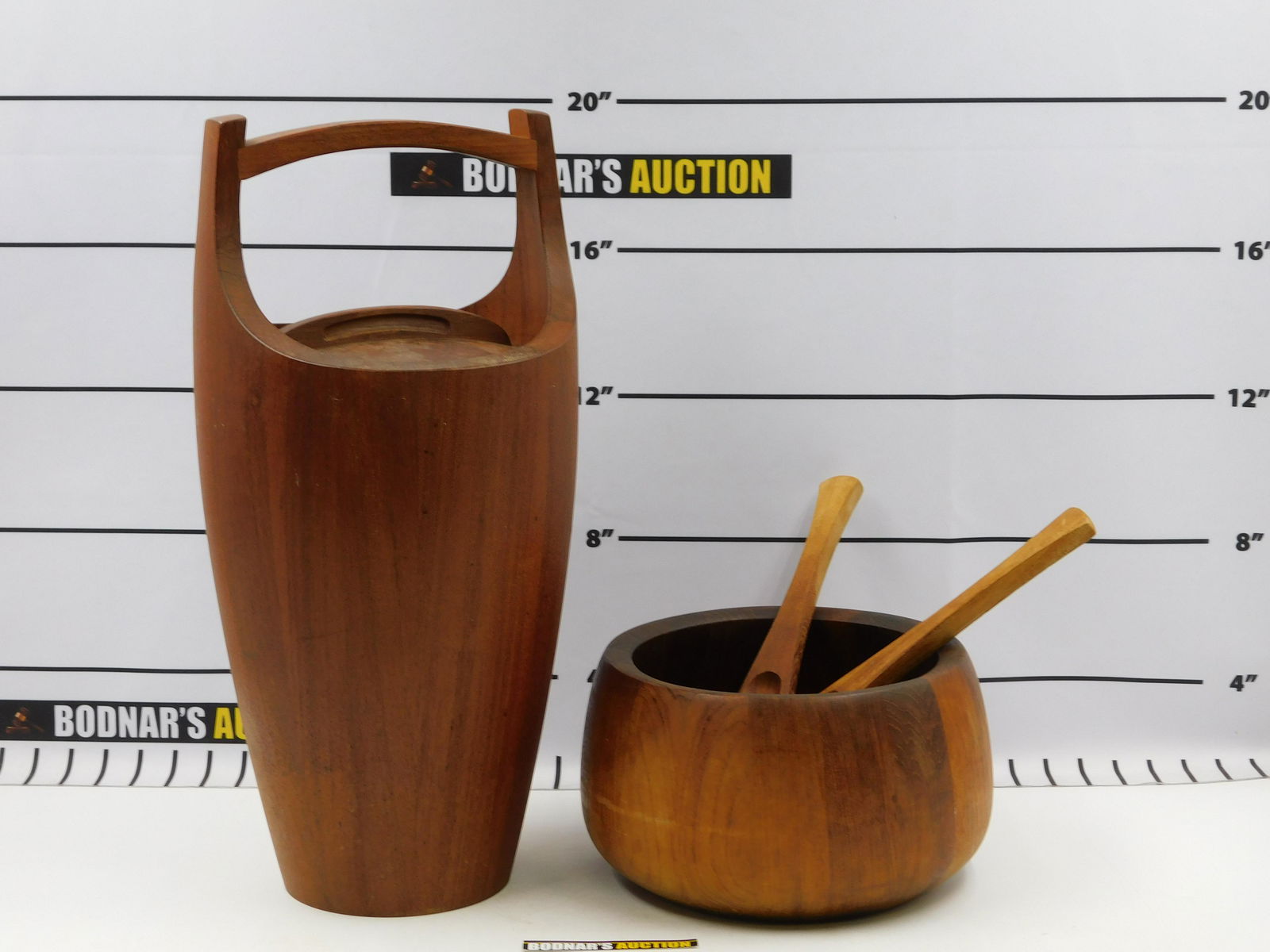 Lot od Dansk Rosewood MCM Serving Pieces (1 of 13)