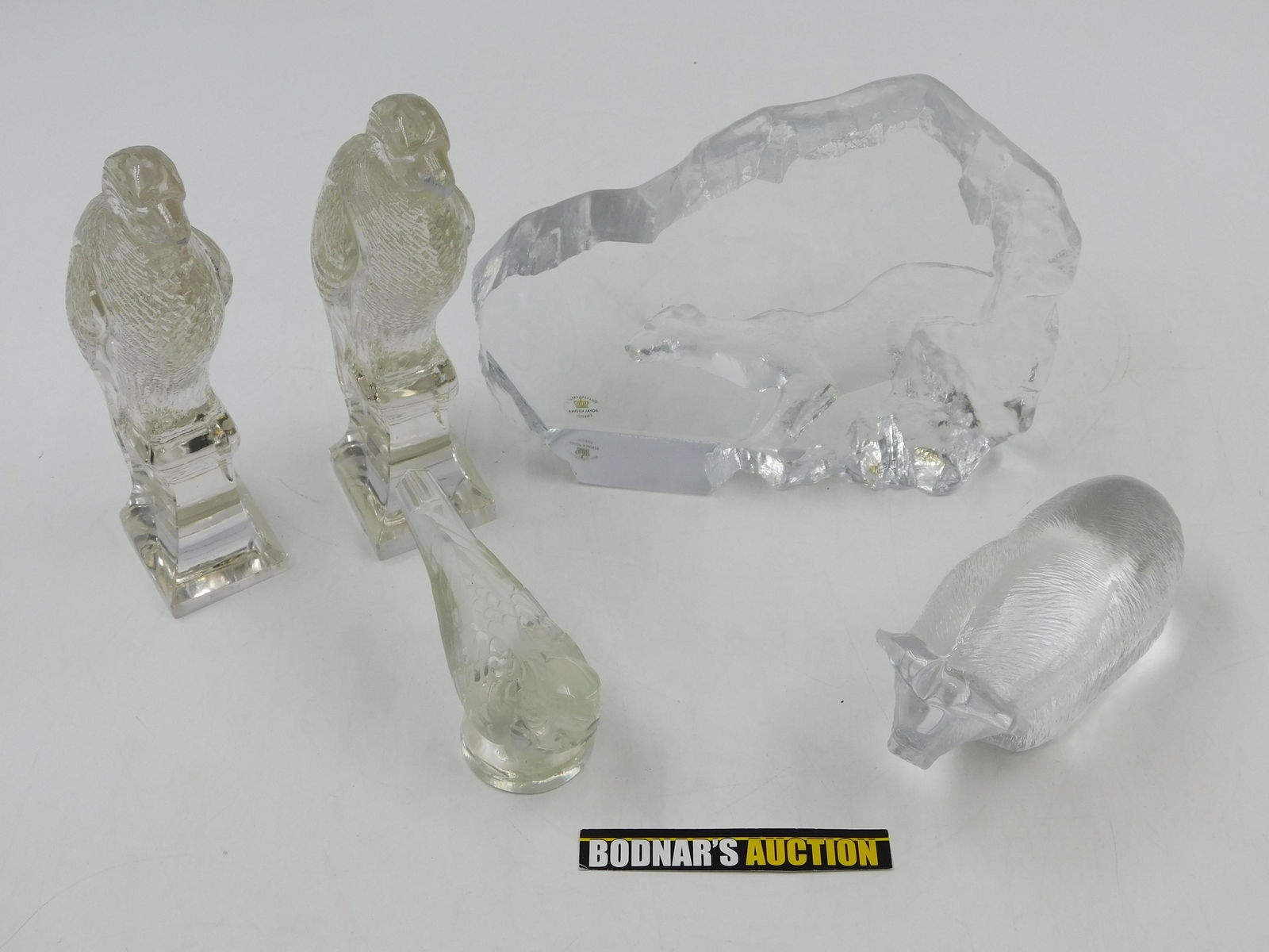 5 Cut and Art Glass Animal Figurines (1 of 11)