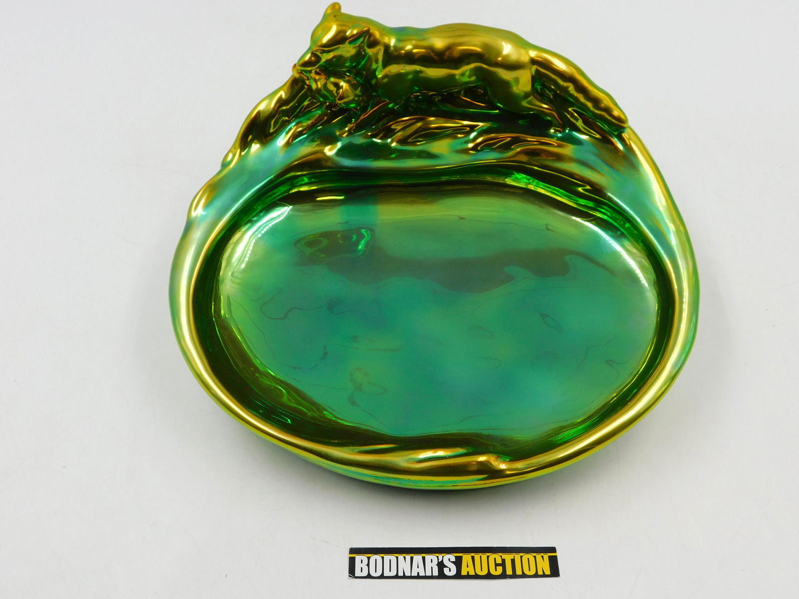 Zsolnay Art Pottery Bowl with Fox (1 of 4)