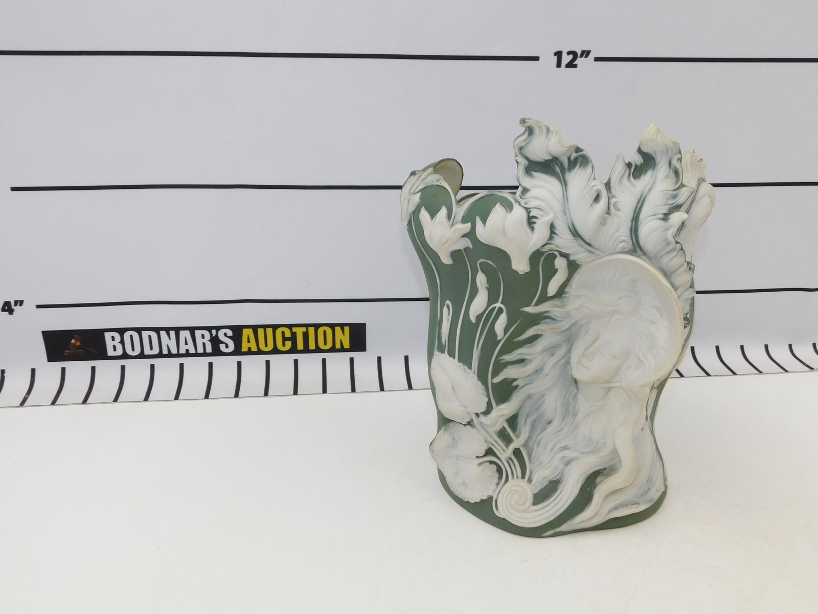 Art Nouveau Vase with Ladies Head (1 of 5)