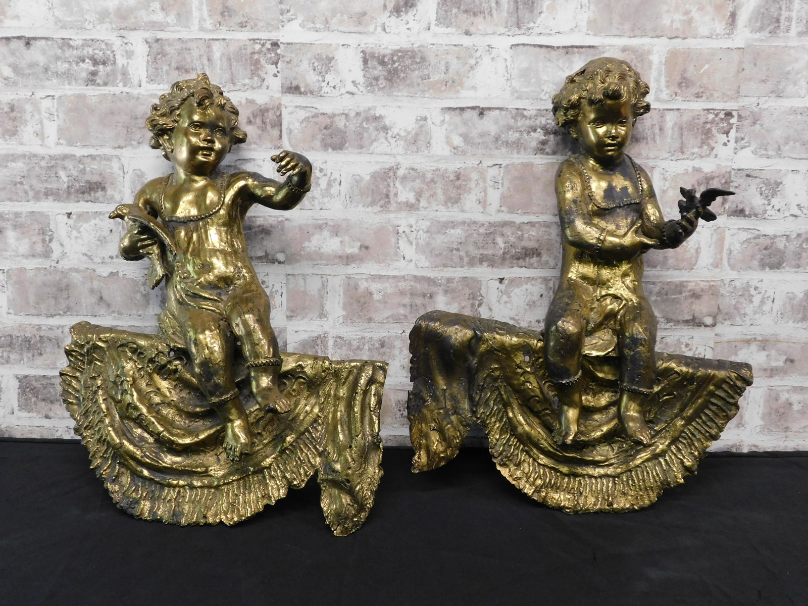 Pair of Bronze French Child Mounts (1 of 10)