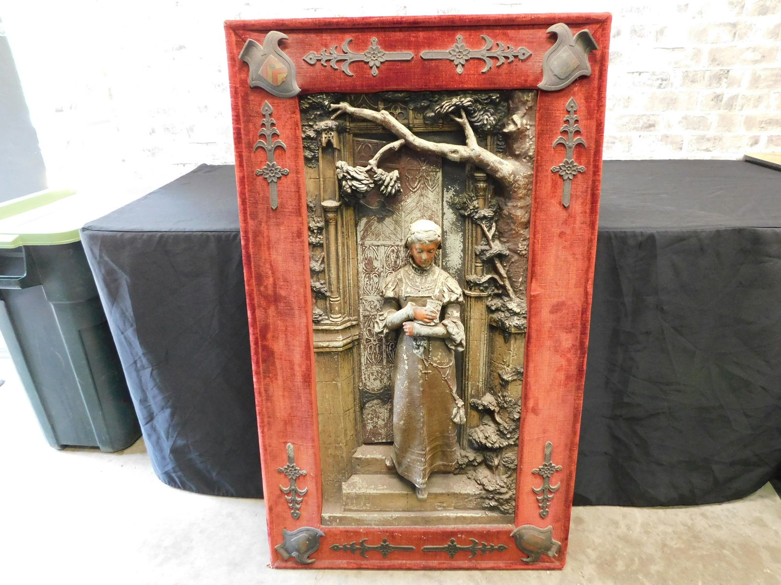 19th Century Medieval Nun Relief (1 of 12)