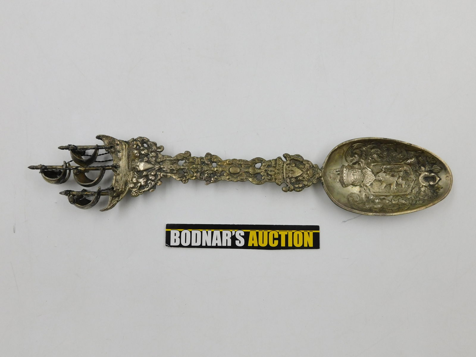19th C Dutch 800 Silver Serving Spoon (1 of 10)