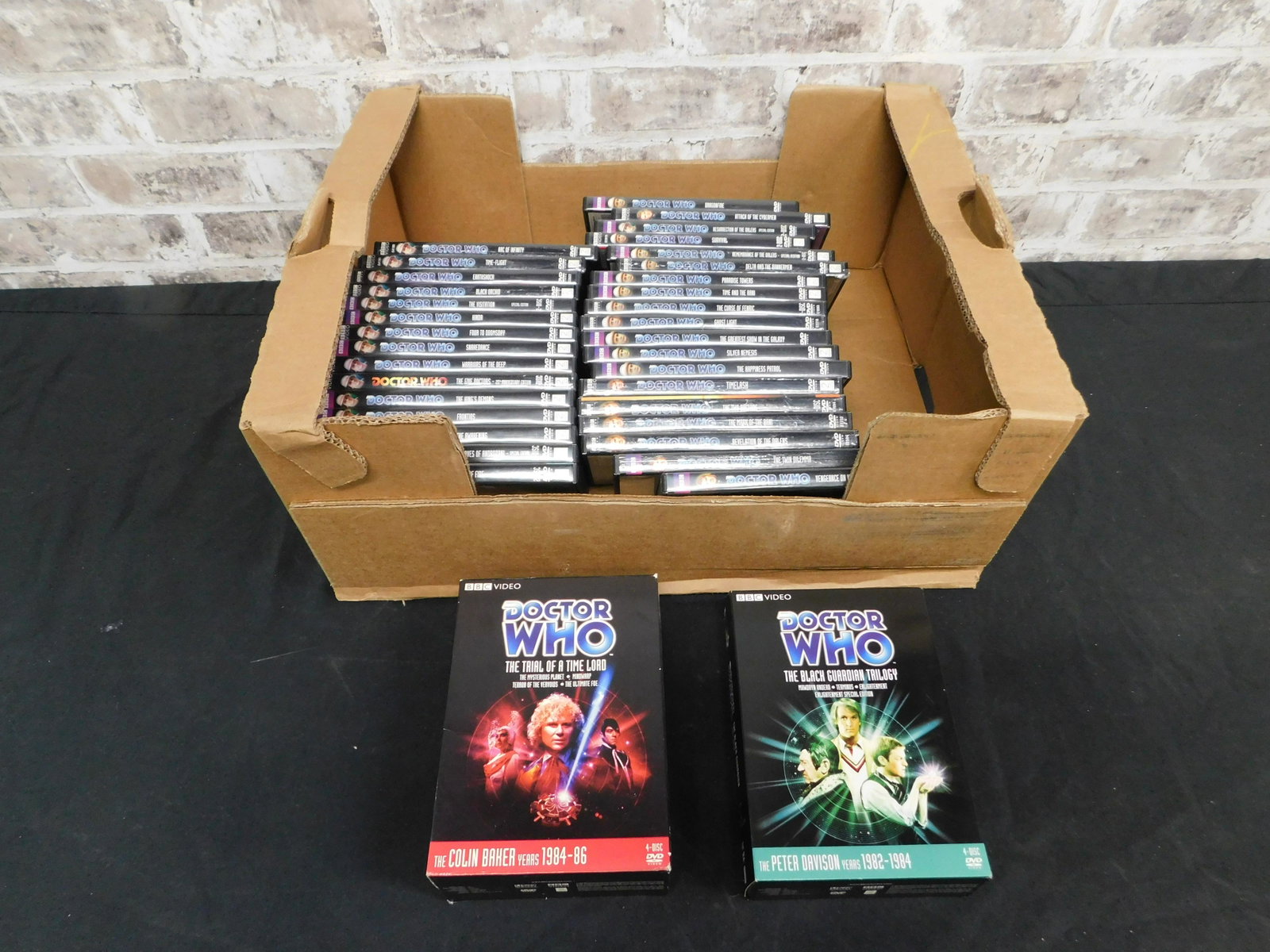 Lot of Doctor Who DVD's: Lot of Doctor Who DVD's including The Peter Davidson Years 1982-1984, The Colin Baker Years 1984-1986, and The Sylvester McCoy Years 1987-1989. Blu-Rays and DVD's appear to be in very good opened cond