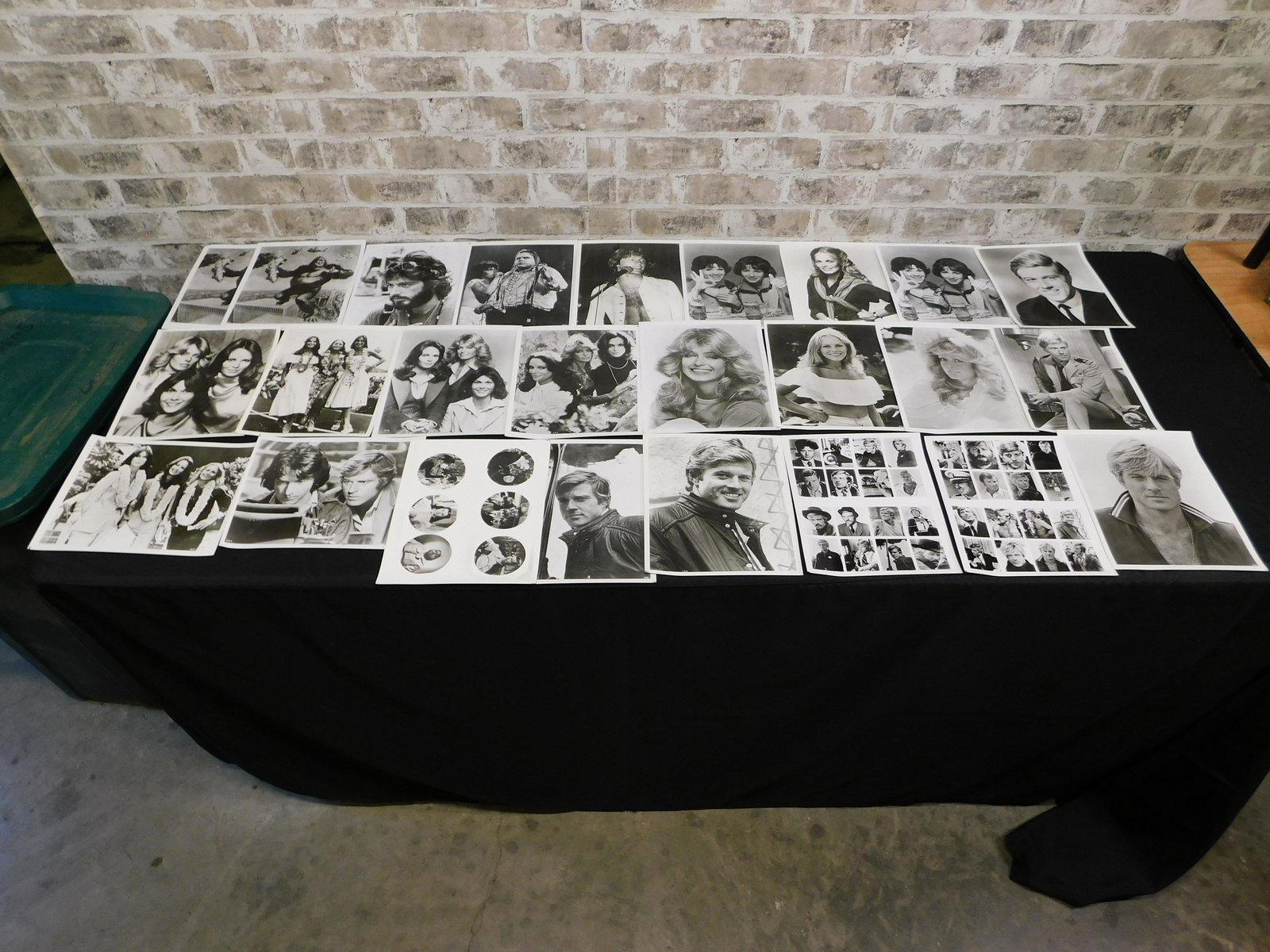 Lot of 25 Assorted Original Photographs: Lot of 25 Assorted Original Photographs taken by Gustavo Parras. Includes Actors, Actresses and Singers such as Farrah Fawcett, Cheryl Ladd, Jon Bon Jovi, Meatloaf, King Kong, Robert Redford and More.