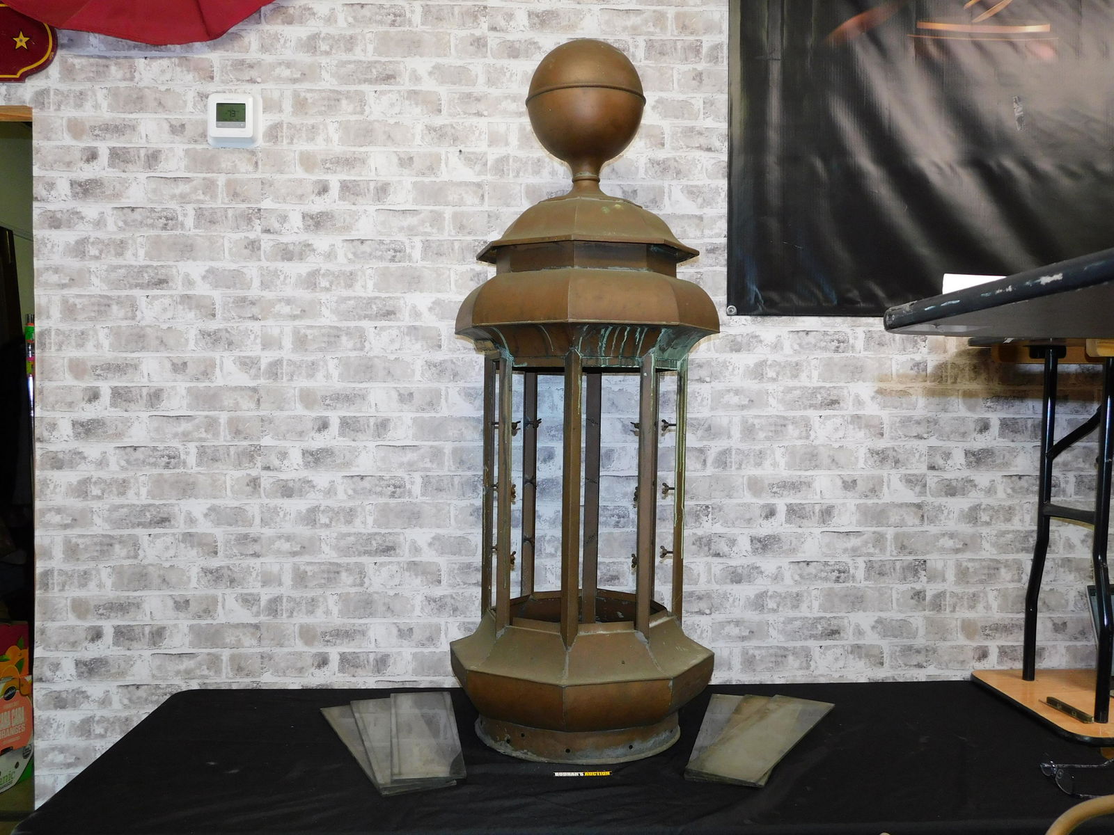 Large Architectural Lantern with Glass Panels (1 of 8)