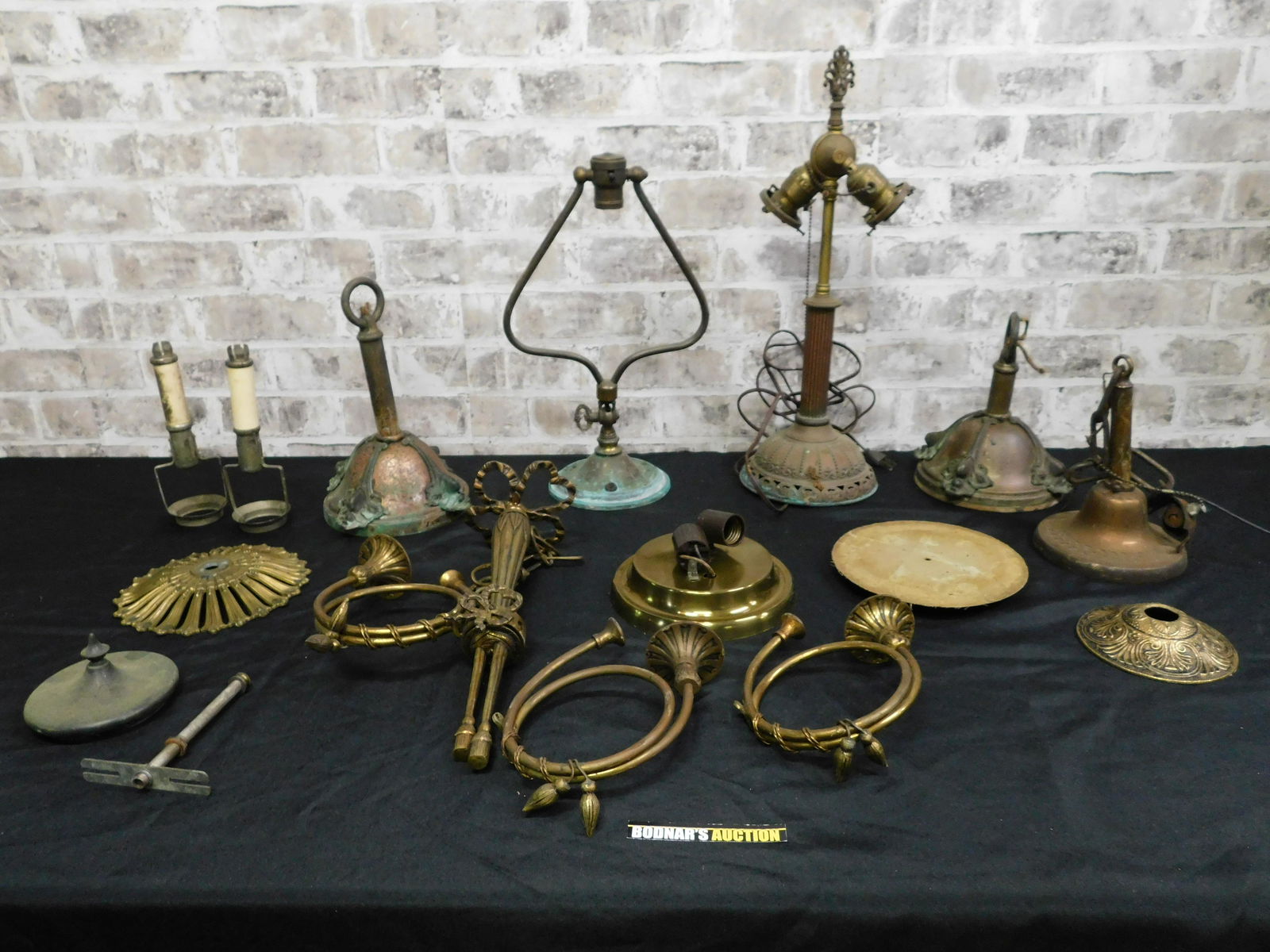 Lot of Mixed Metal Lamp Parts (1 of 8)