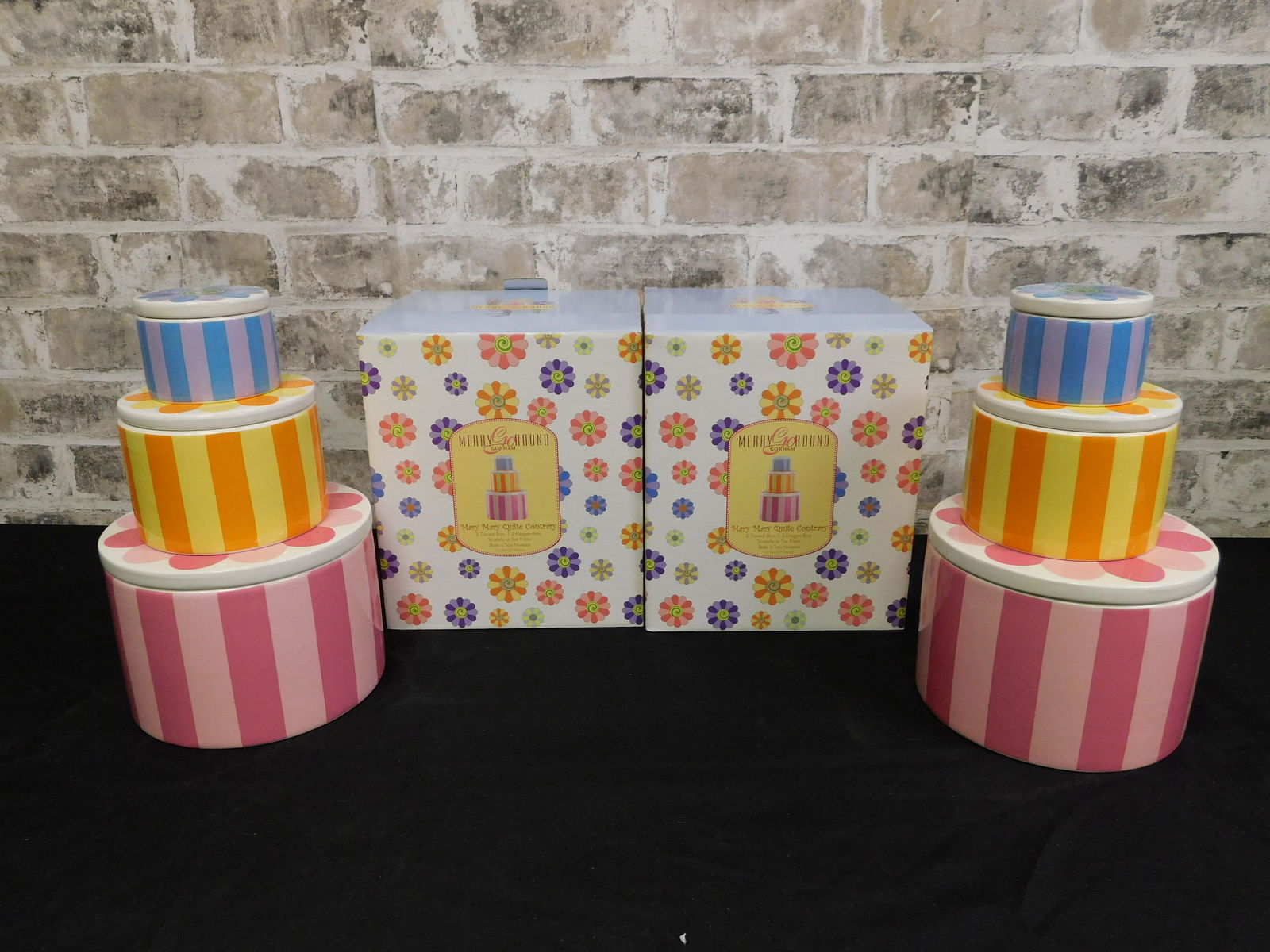 Lot of 2 Gorham Merry Go Round Three Tiered Boxes (1 of 10)